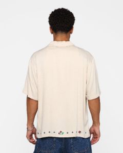 X-Large Flower Open Collar Short Sleeve Shirt Off White sold by Culture Kings