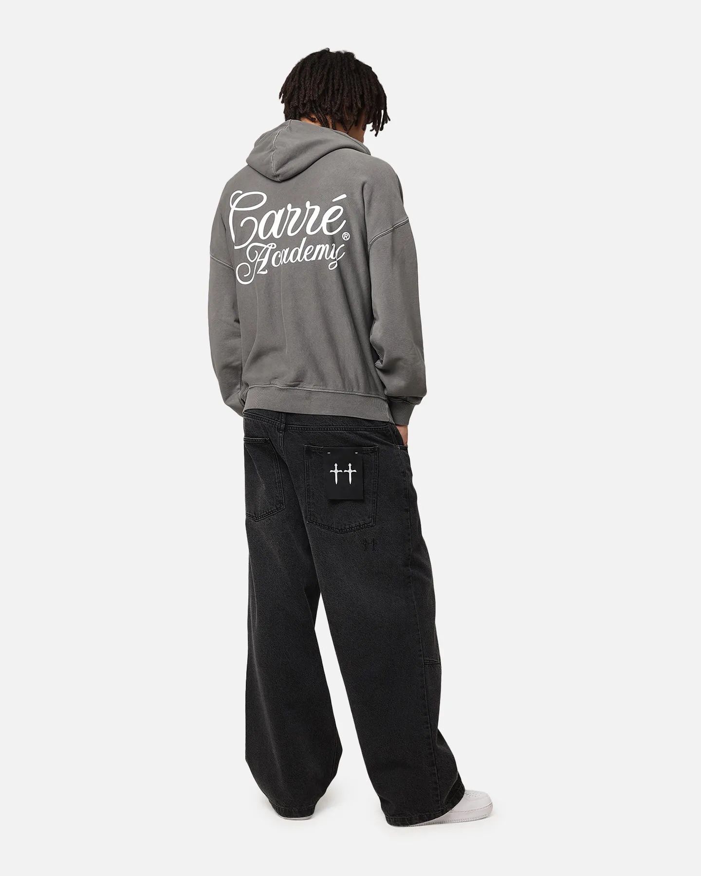 Carre Serif Hoodie Washed Charcoal sold by Culture Kings product image thumbnail 3