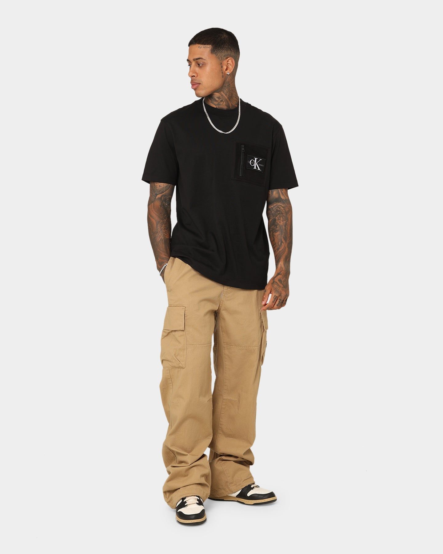 Calvin Klein Fleece Pocket T-Shirt Ck Black sold by Culture Kings product image thumbnail 2