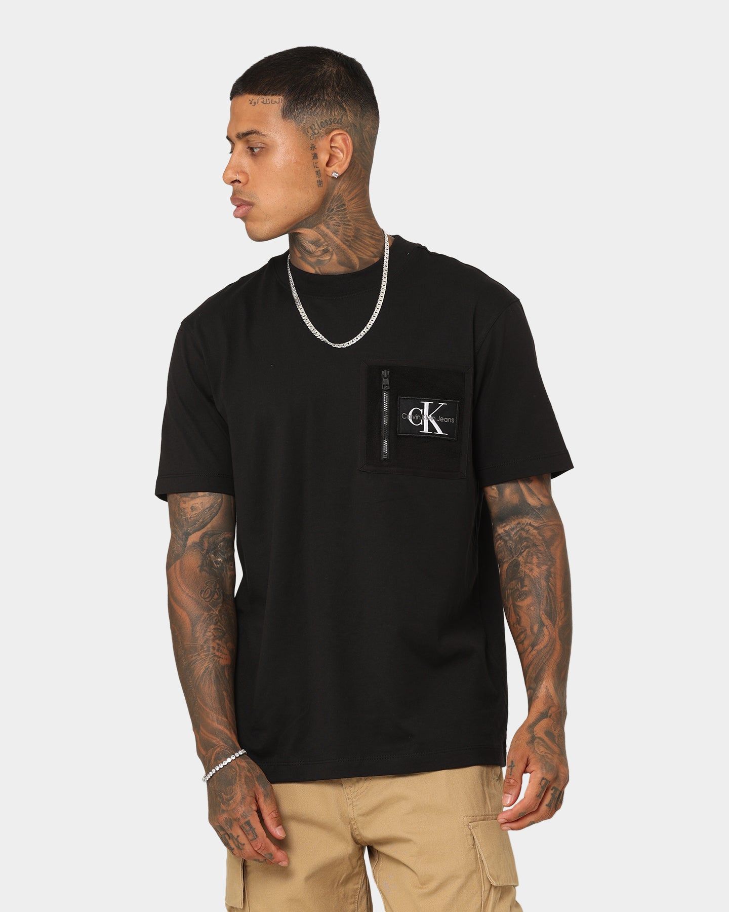 Calvin Klein Fleece Pocket T-Shirt Ck Black sold by Culture Kings product image thumbnail 6