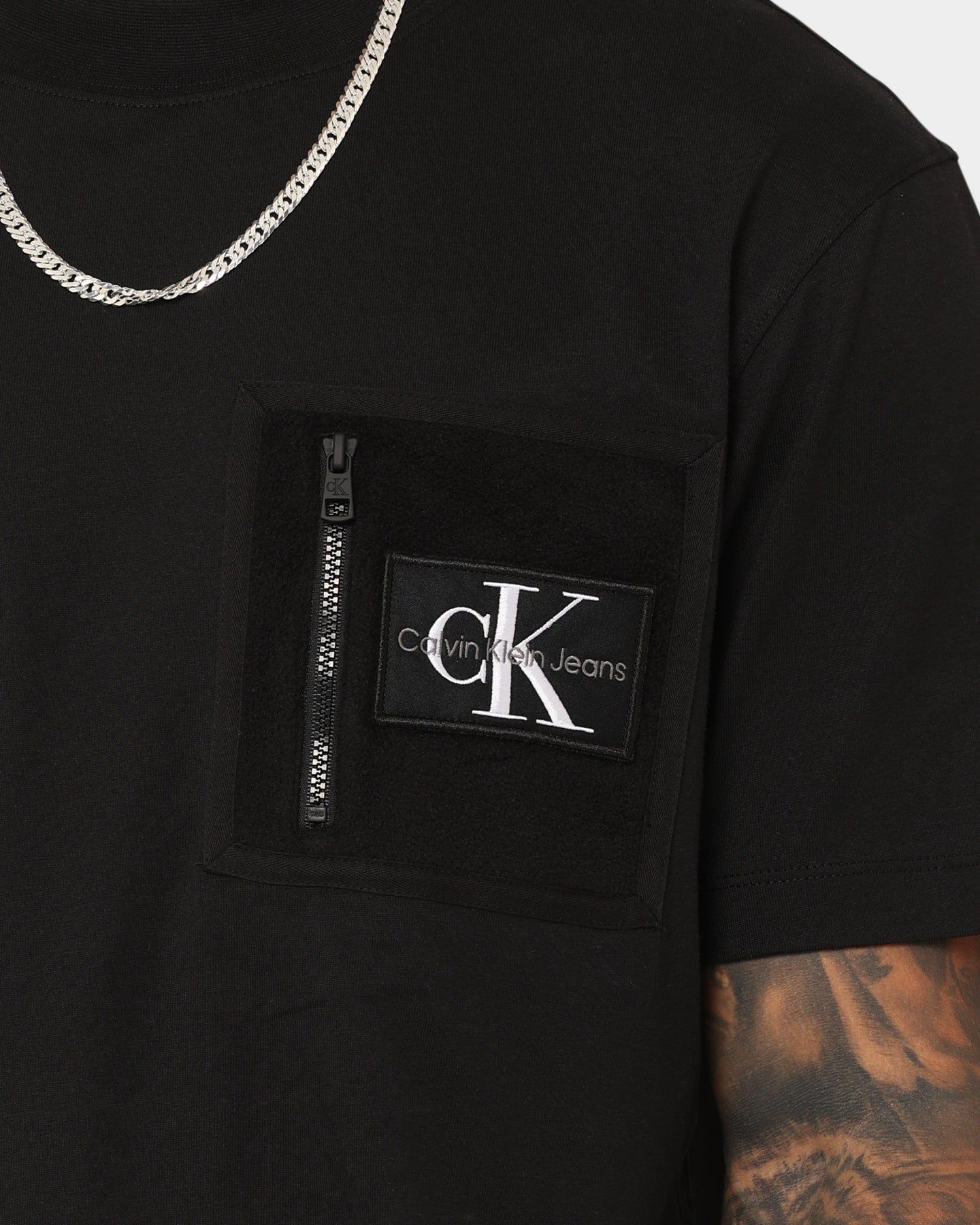 Calvin Klein Fleece Pocket T-Shirt Ck Black sold by Culture Kings product image thumbnail 3