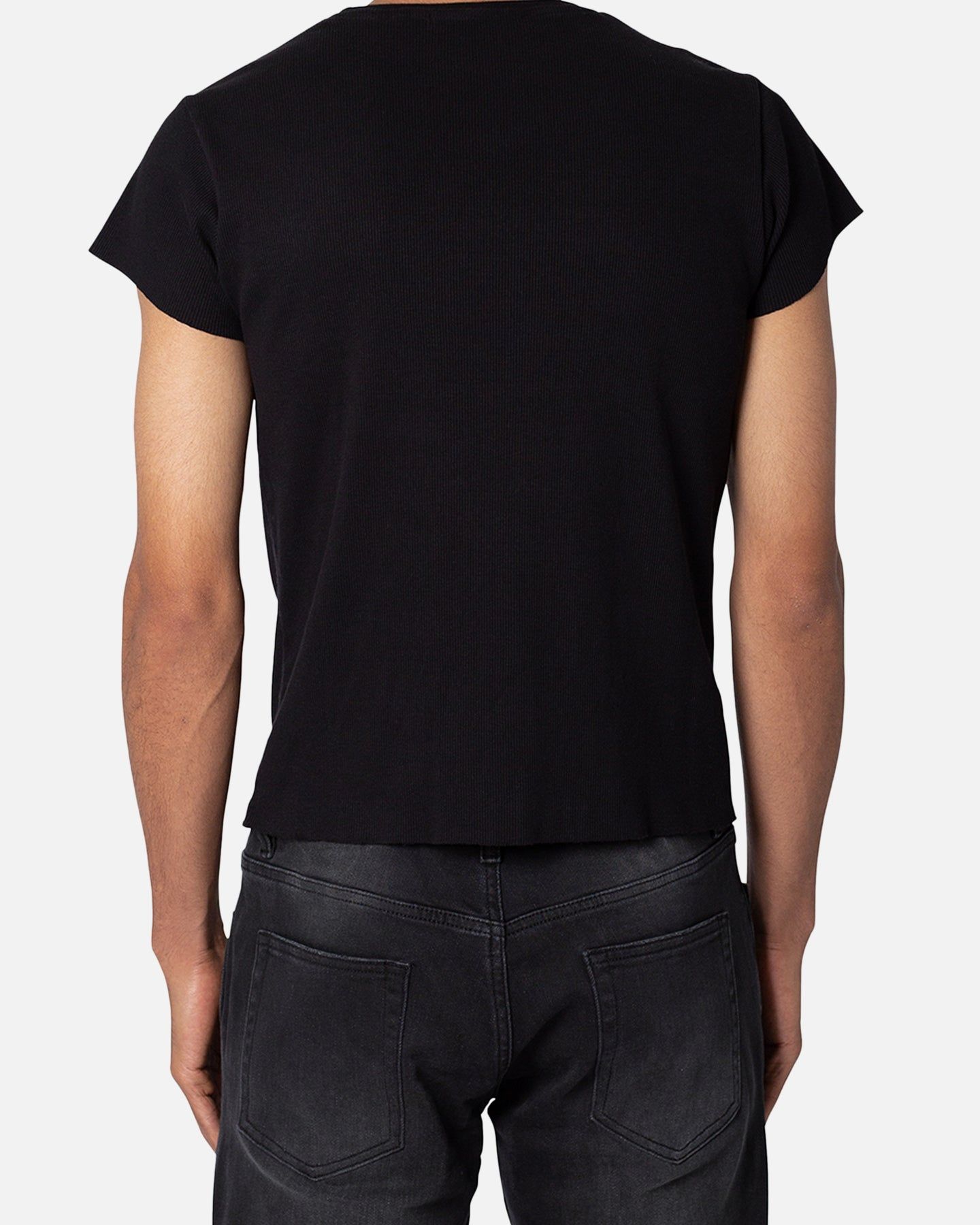 MNML Fitted Rib T-Shirt Black sold by Culture Kings product image thumbnail 4