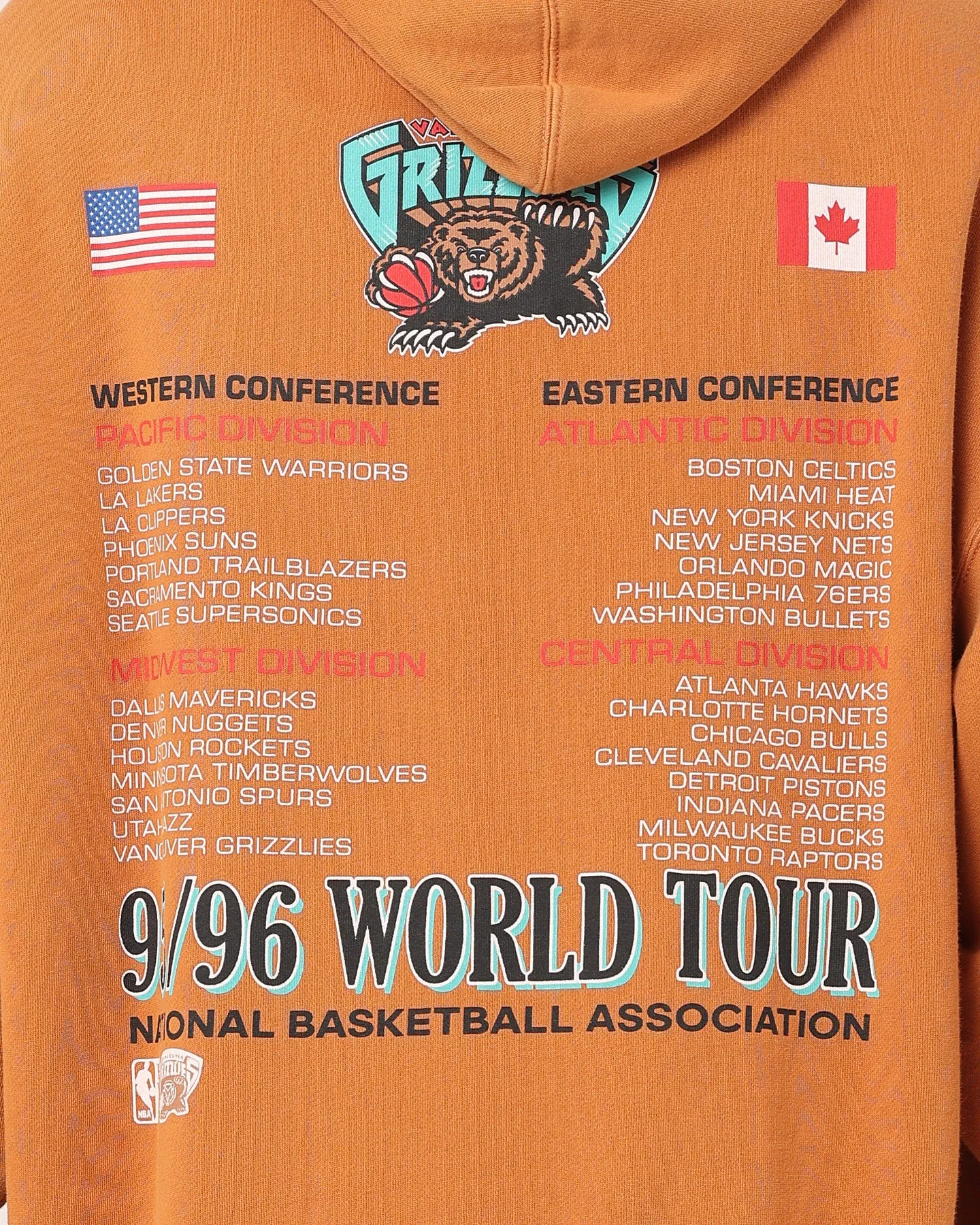 Mitchell & Ness Vancouver Grizzlies Tour Hoodie Bronze sold by Culture Kings product image thumbnail 5