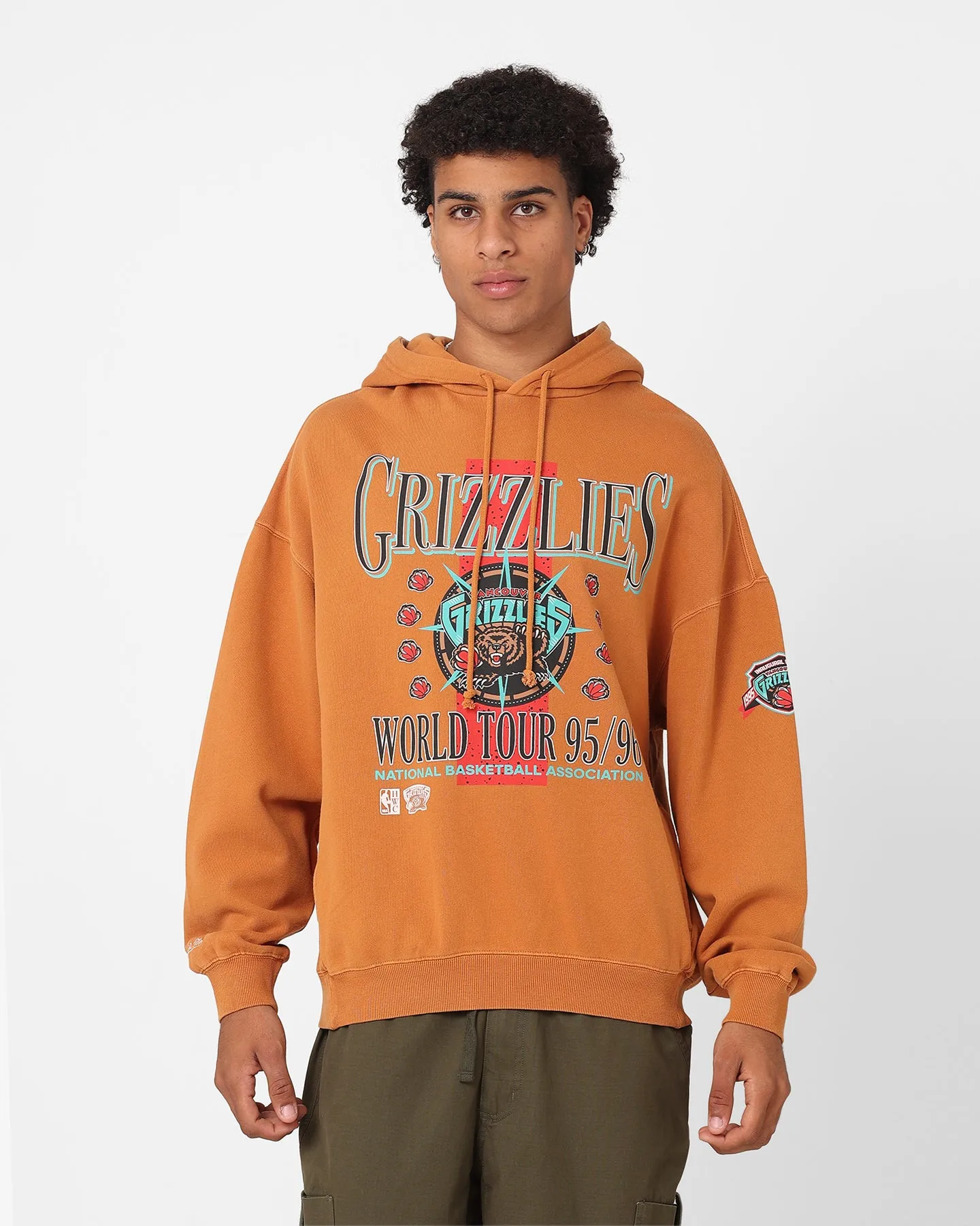 Mitchell & Ness Vancouver Grizzlies Tour Hoodie Bronze sold by Culture Kings
