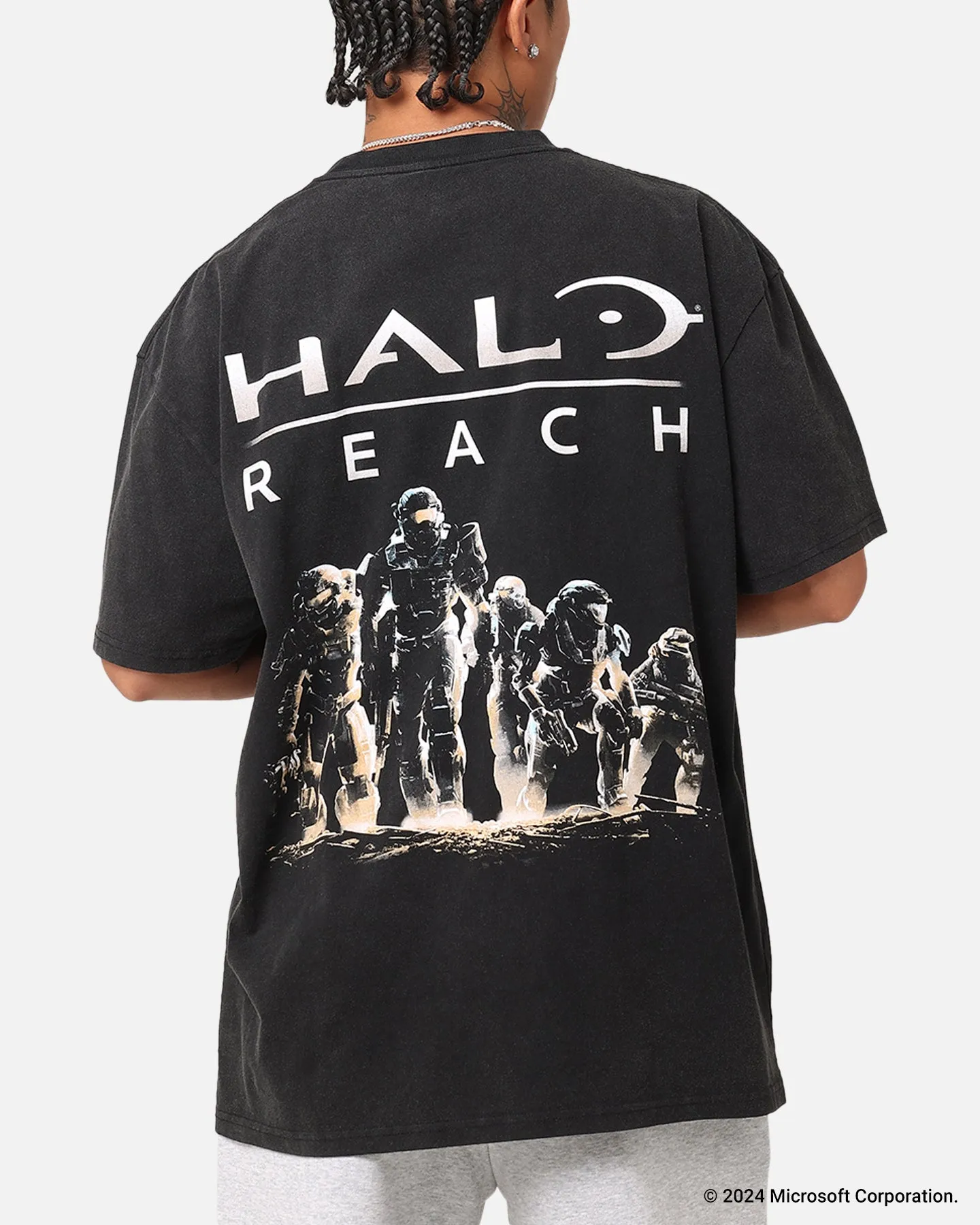 Goat Crew X Halo Halo Reach Vintage T-Shirt Black Acidwash sold by Culture Kings product image thumbnail 2