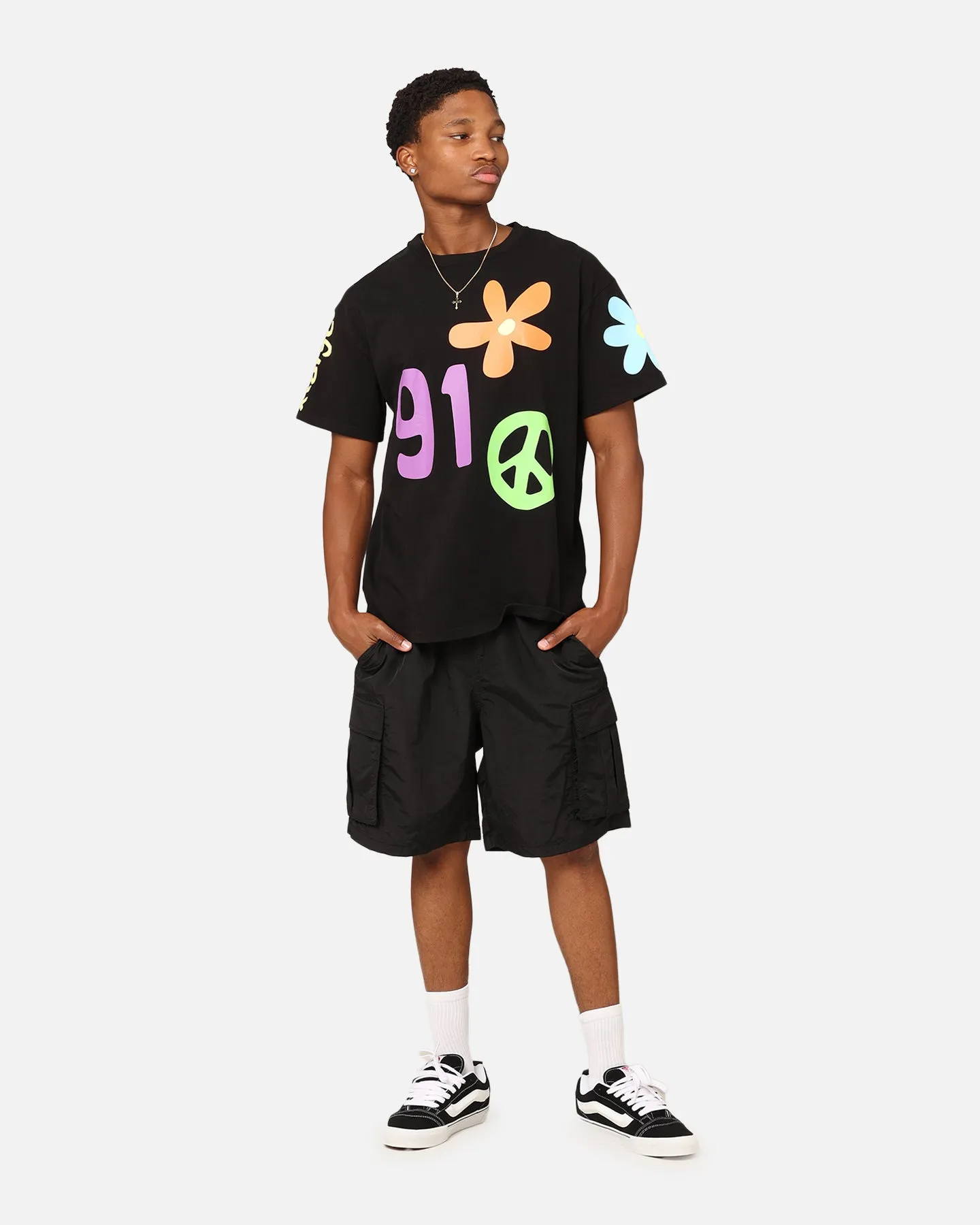X-Large Flower And Peace T-Shirt Black sold by Culture Kings product image thumbnail 3