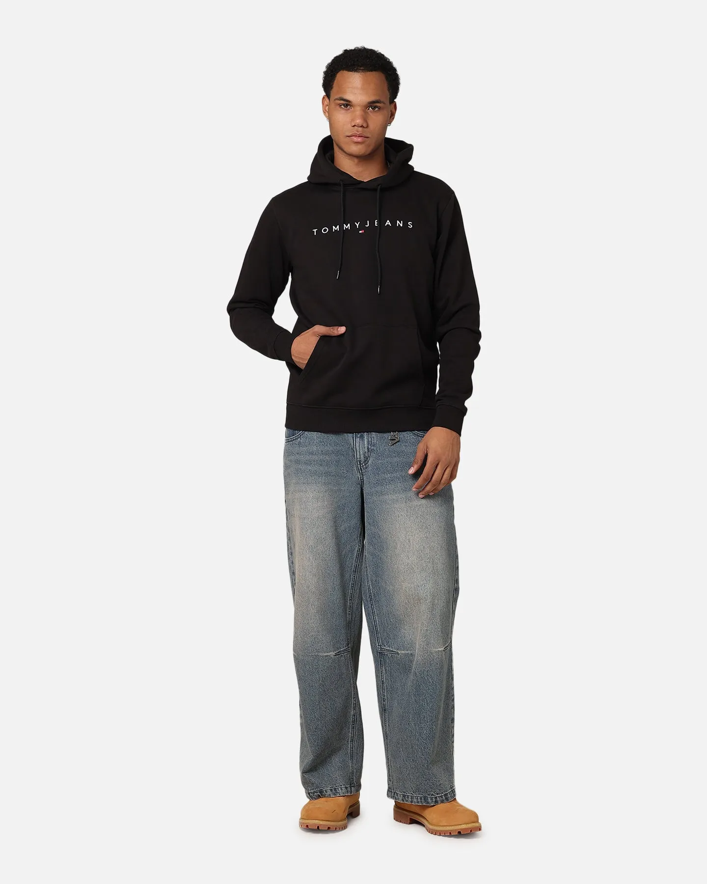 Tommy Jeans Reg Linear Logo Hoodie Black sold by Culture Kings product image thumbnail 3