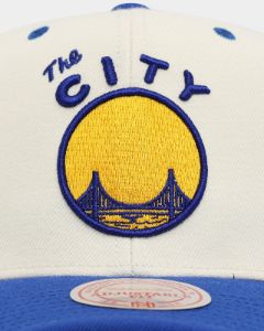 Mitchell & Ness Golden State Warriors Go Team Go OG Snapback Vintage Cream sold by Culture Kings