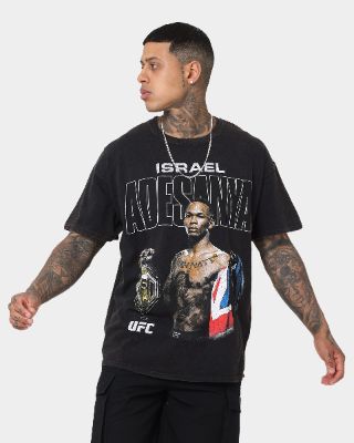 Goat Crew X UFC Israel Adesanya Vintage T-Shirt Black Wash sold by Culture Kings