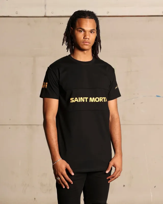 Saint Morta Moto Lafayette T-Shirt Black/Gold sold by Culture Kings