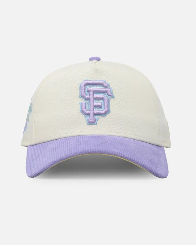 New Era San Francisco Giants 'Easter Corduroy' 9FORTY A-Frame Snapback White/Lilac sold by Culture Kings