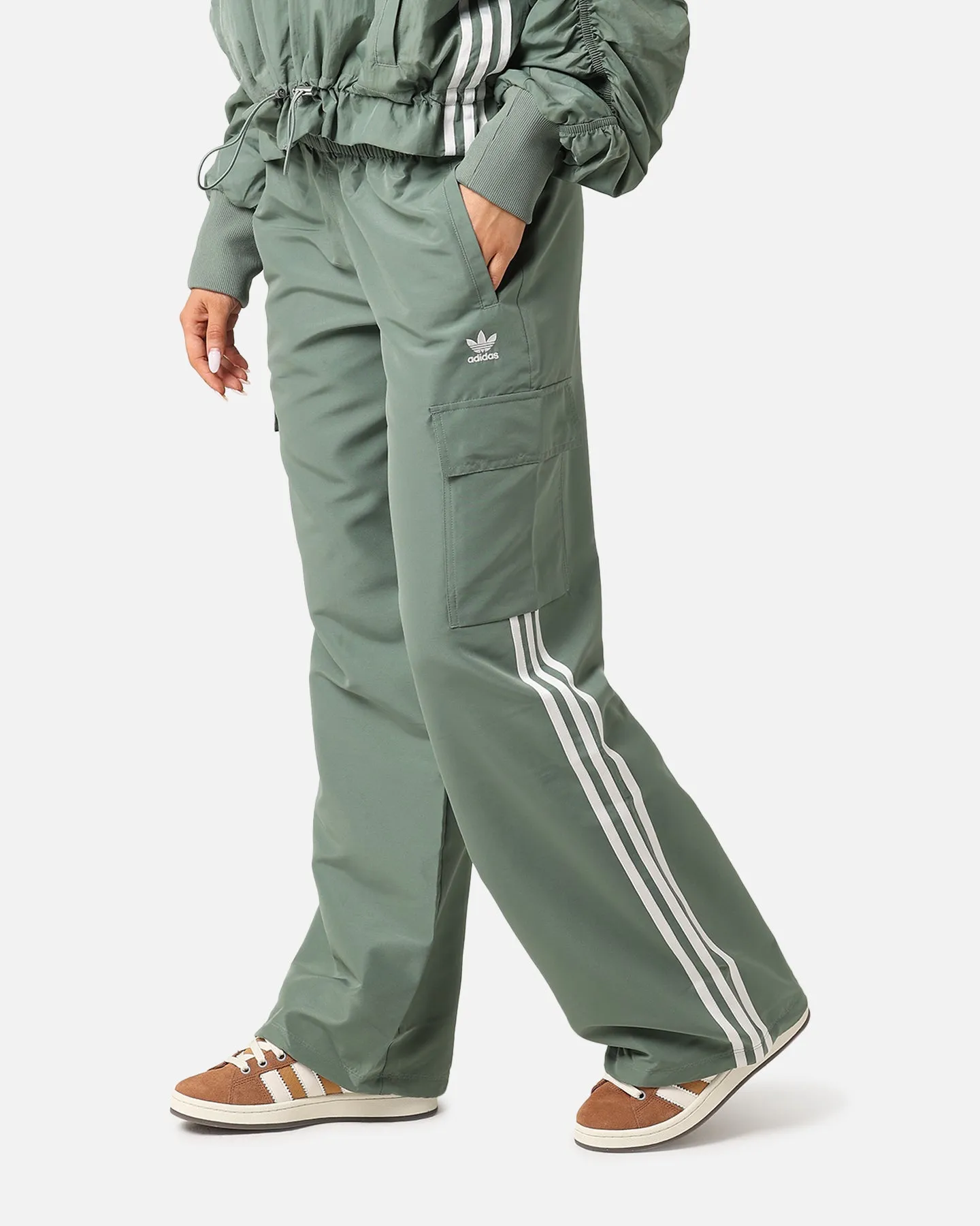 Adidas Women's 3 Stripes Cargo Pants Trace Green sold by Culture Kings product image thumbnail 4