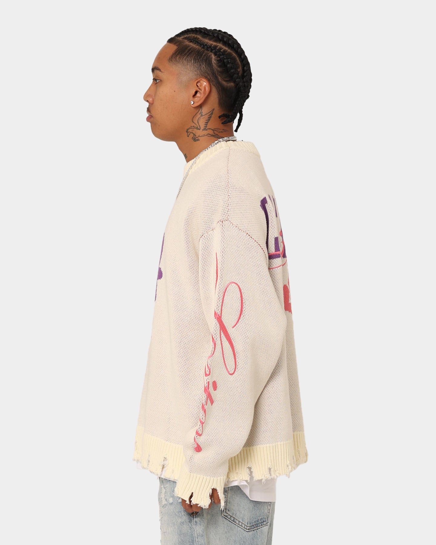 Loiter Flower Boi Knit Sweater Off White sold by Culture Kings product image thumbnail 7