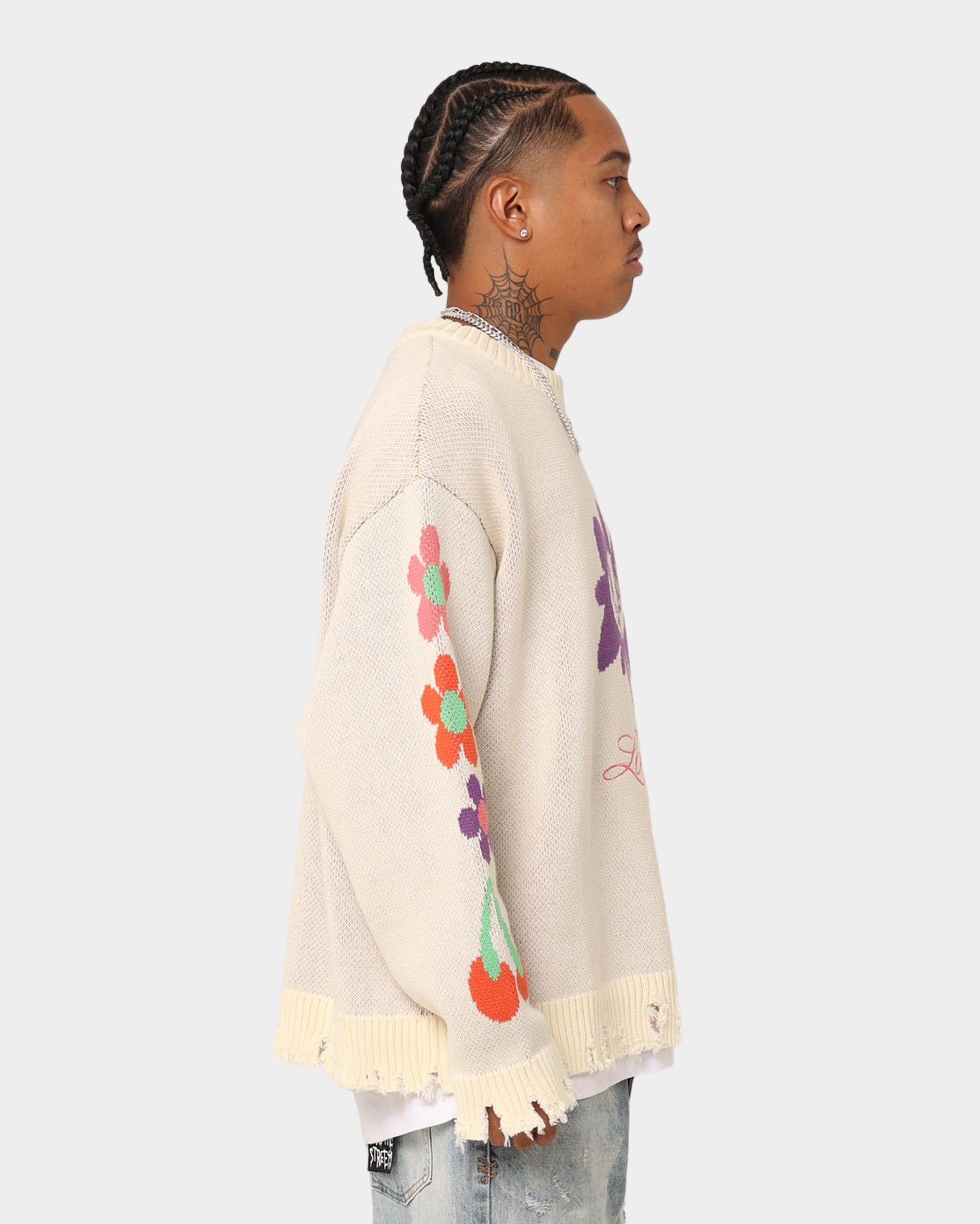 Loiter Flower Boi Knit Sweater Off White sold by Culture Kings product image thumbnail 6