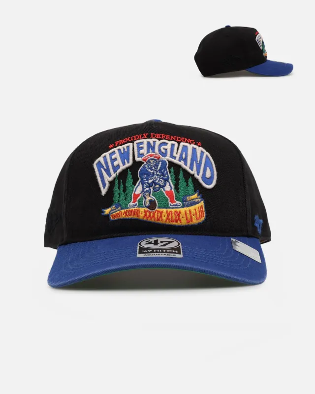 47 Brand New England Patriots 'NFL Trophy Case' Premium Hitch Snapback Black/Blue sold by Culture Kings