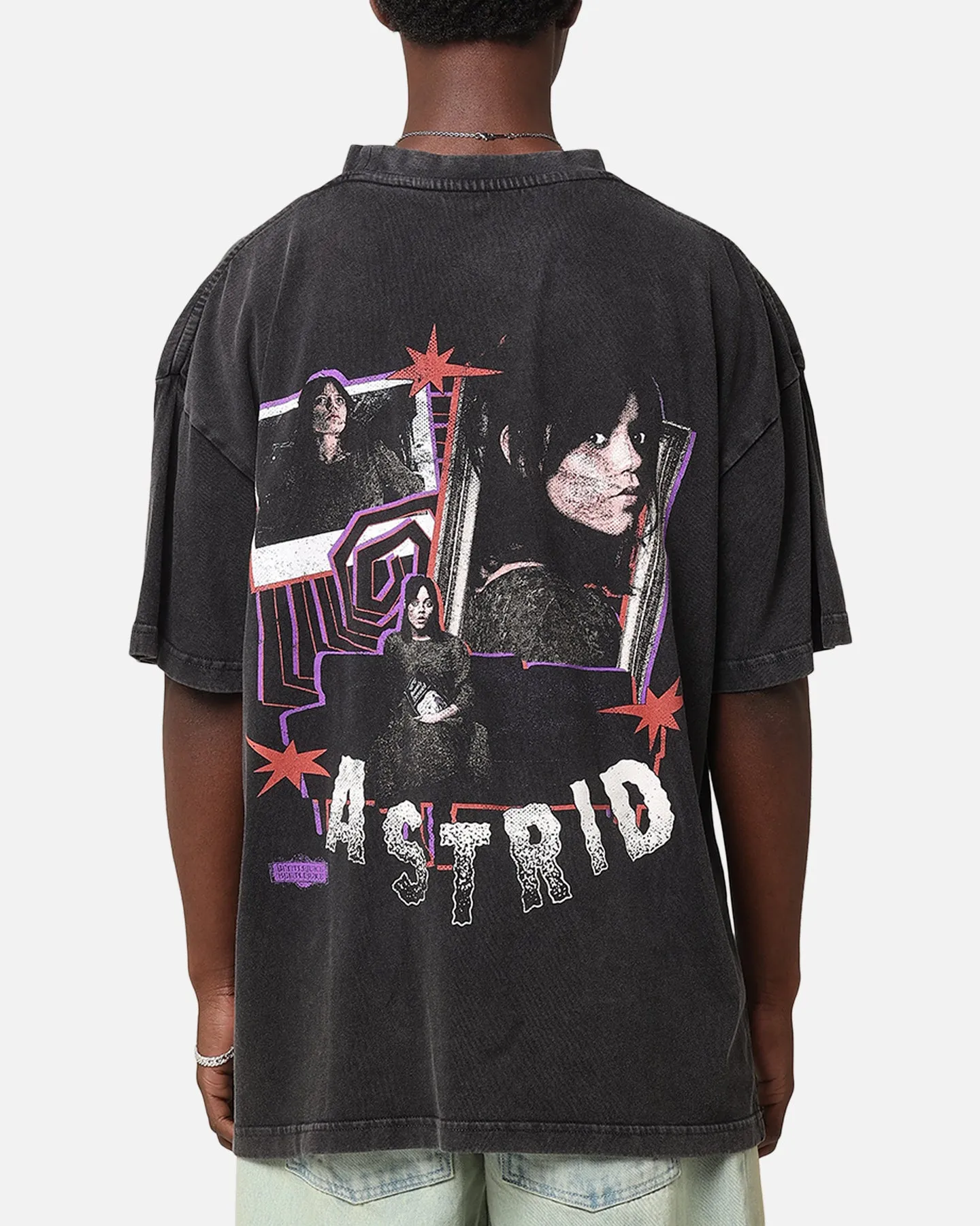 Goat Crew X Beetlejuice Astrid Vintage T-Shirt Black Acidwash sold by Culture Kings product image thumbnail 2