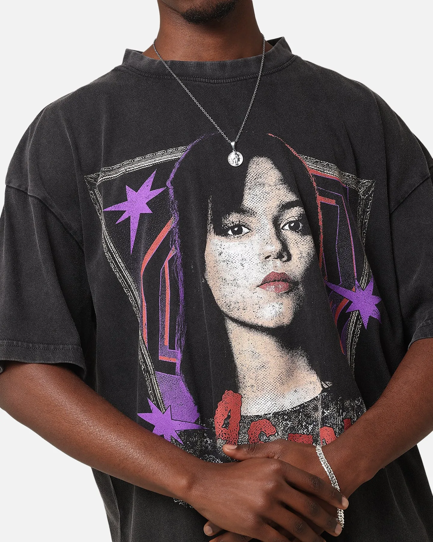 Goat Crew X Beetlejuice Astrid Vintage T-Shirt Black Acidwash sold by Culture Kings product image thumbnail 5