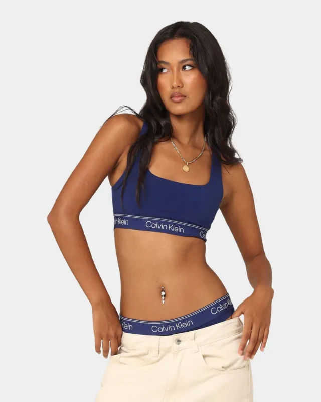 Calvin Klein Women's Athletic Unlined Bralette Blue Depth sold by Culture Kings