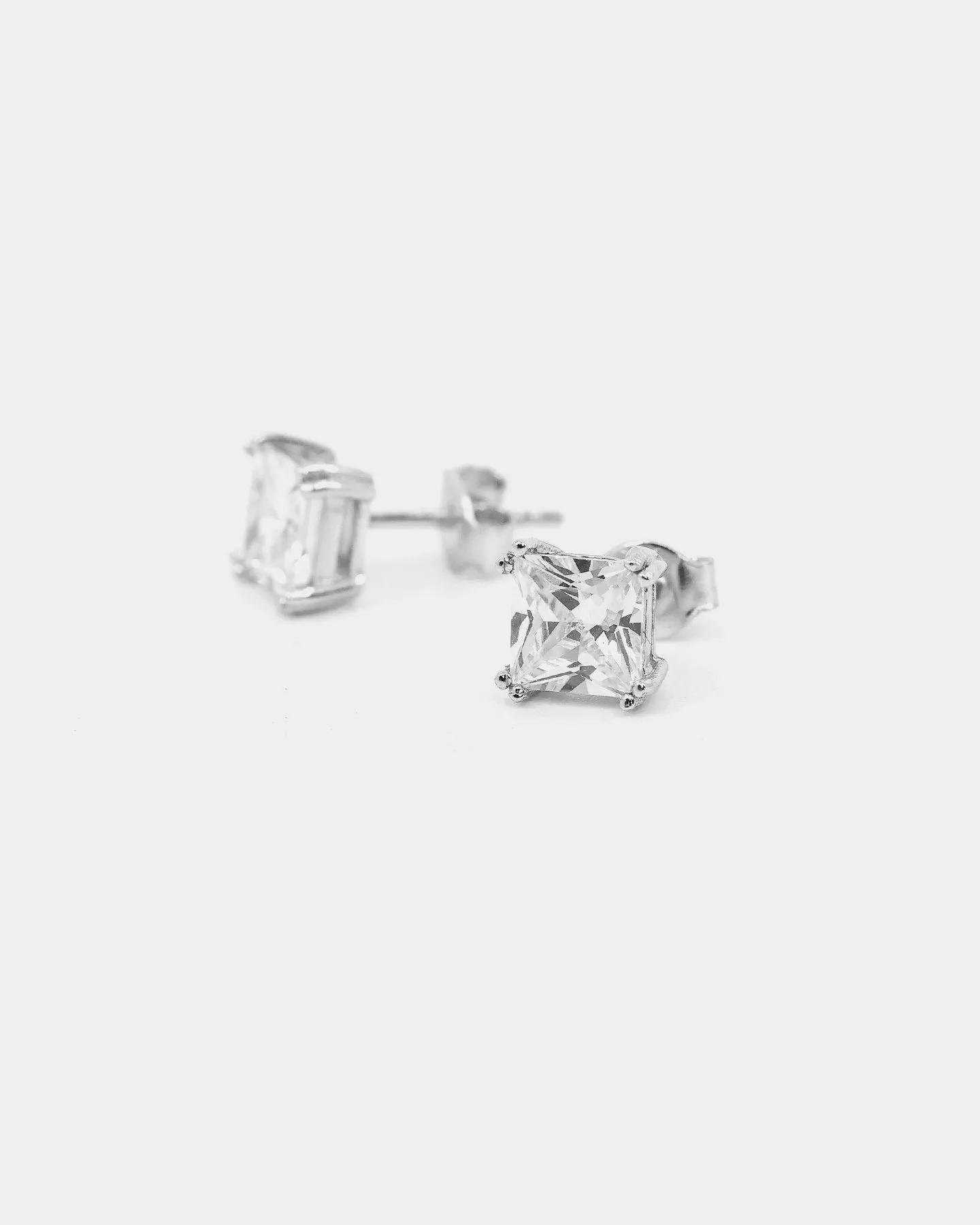 Saint Morta Square Cut Earrings White Gold sold by Culture Kings product image thumbnail 3