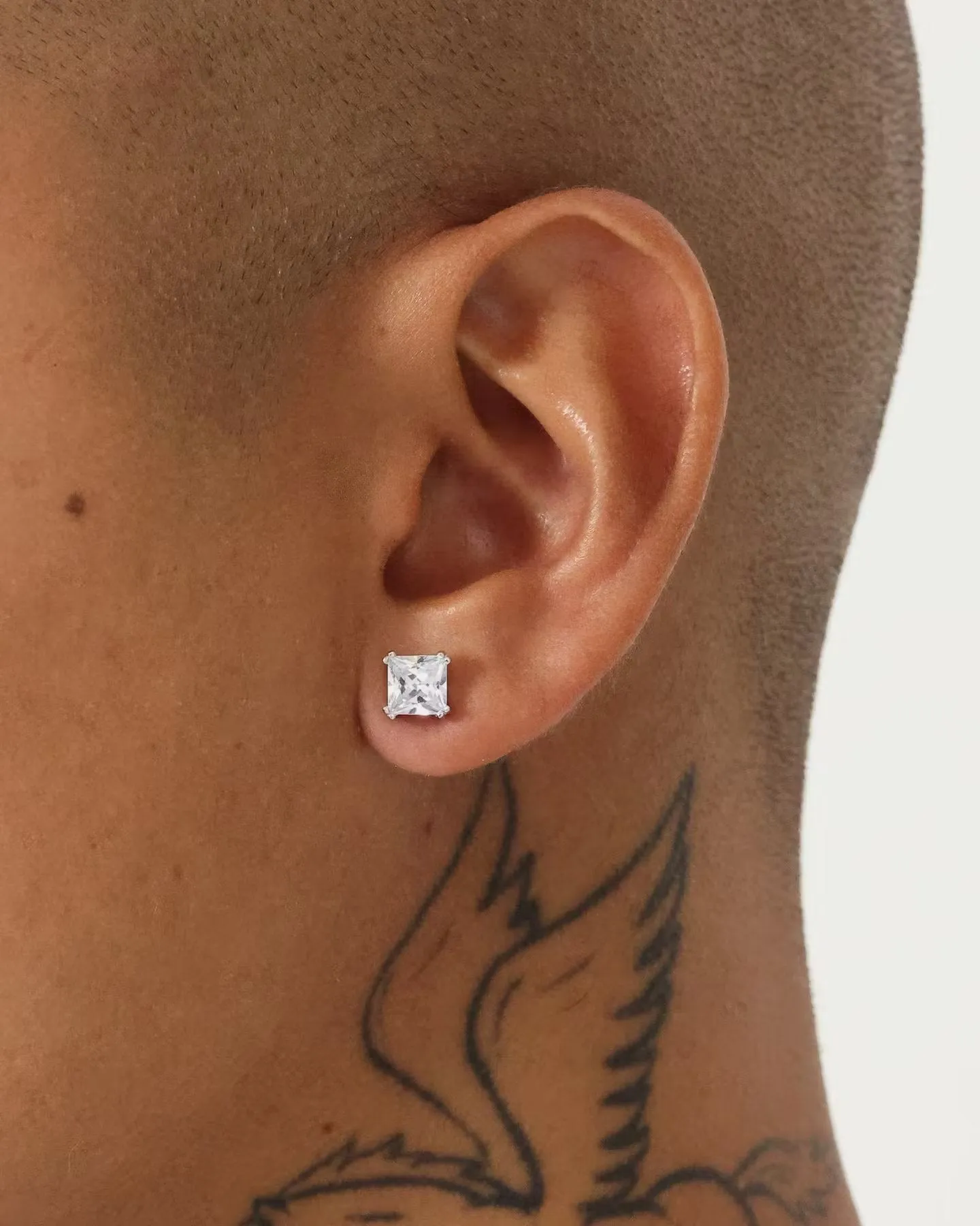 Saint Morta Square Cut Earrings White Gold sold by Culture Kings product image thumbnail 2