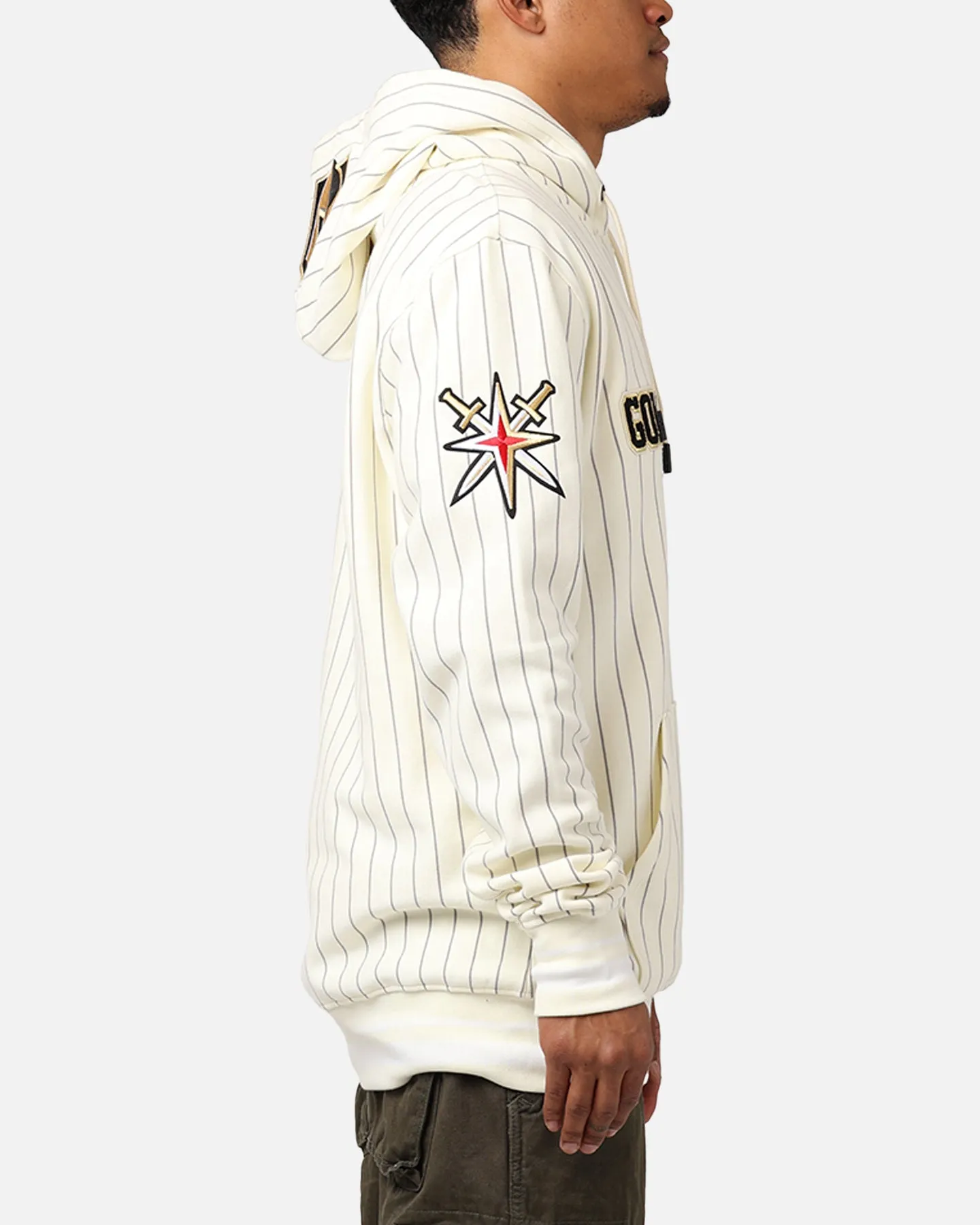 Pro Standard Vegas Golden Knights Pinstripe Hoodie Eggshell/Yellow sold by Culture Kings product image thumbnail 4