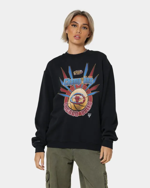 Mitchell & Ness Chicago Bulls 1998 Champs Vintage Crewneck Faded Black sold by Culture Kings