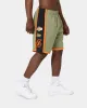 Mitchell & Ness Los Angeles Lakers Flight Swingman Shorts Olive sold by Culture Kings