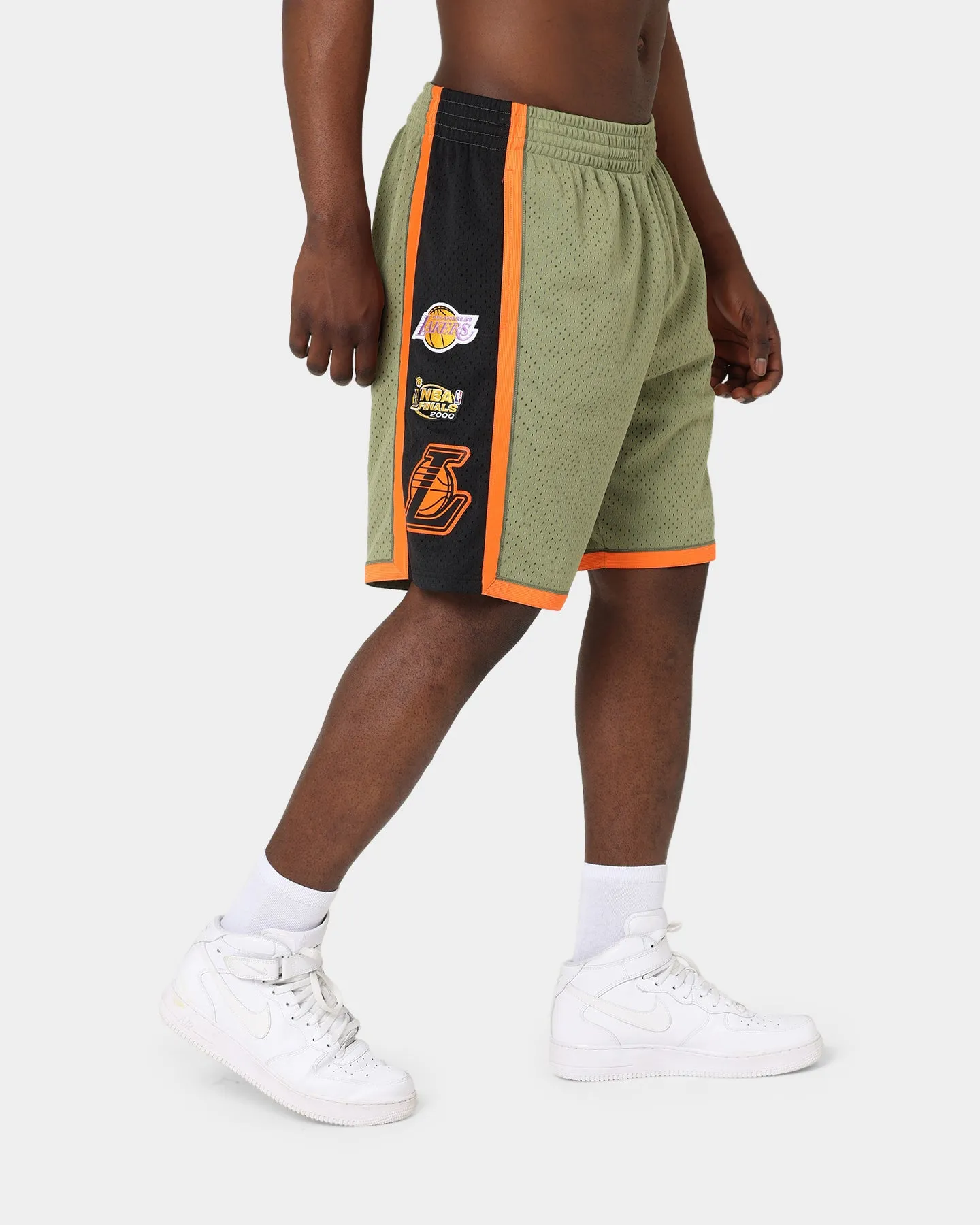 Mitchell & Ness Los Angeles Lakers Flight Swingman Shorts Olive sold by Culture Kings product image thumbnail 5