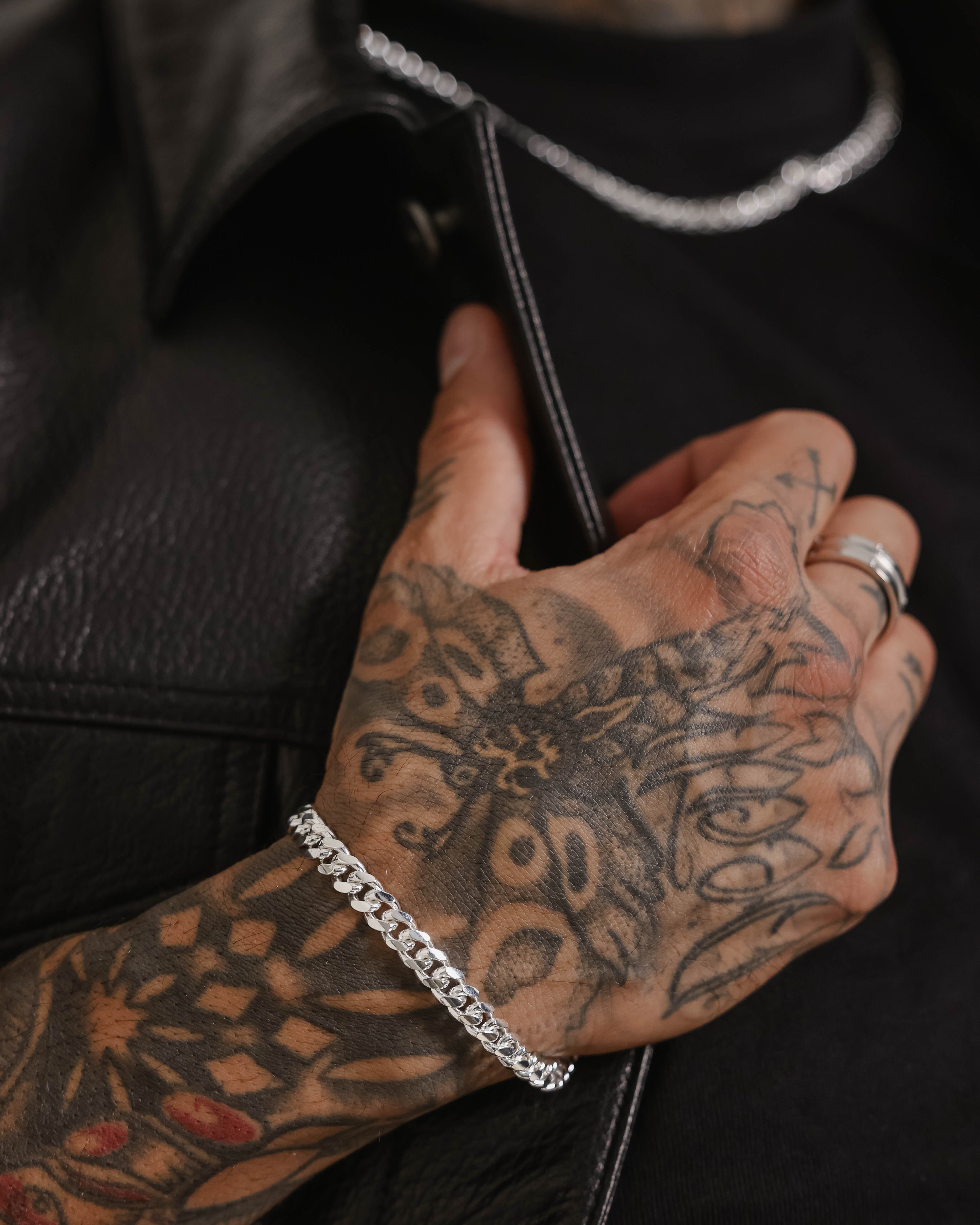 House Of Auric 7mm Cuban Bracelet Sterling Silver sold by Culture Kings