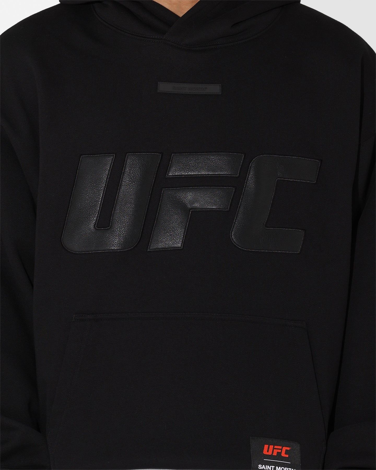 Saint Morta X UFC Boxy Premium Hoodie Black/Black sold by Culture Kings product image thumbnail 4