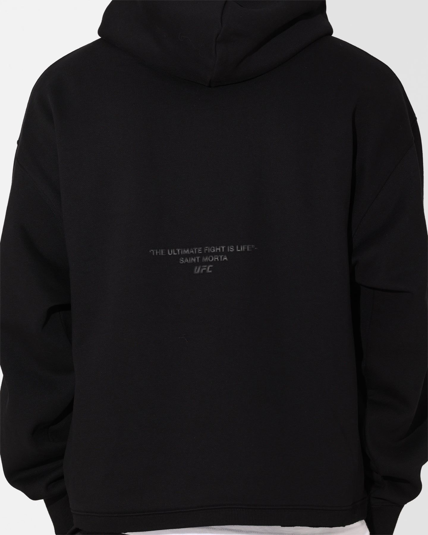 Saint Morta X UFC Boxy Premium Hoodie Black/Black sold by Culture Kings product image thumbnail 5