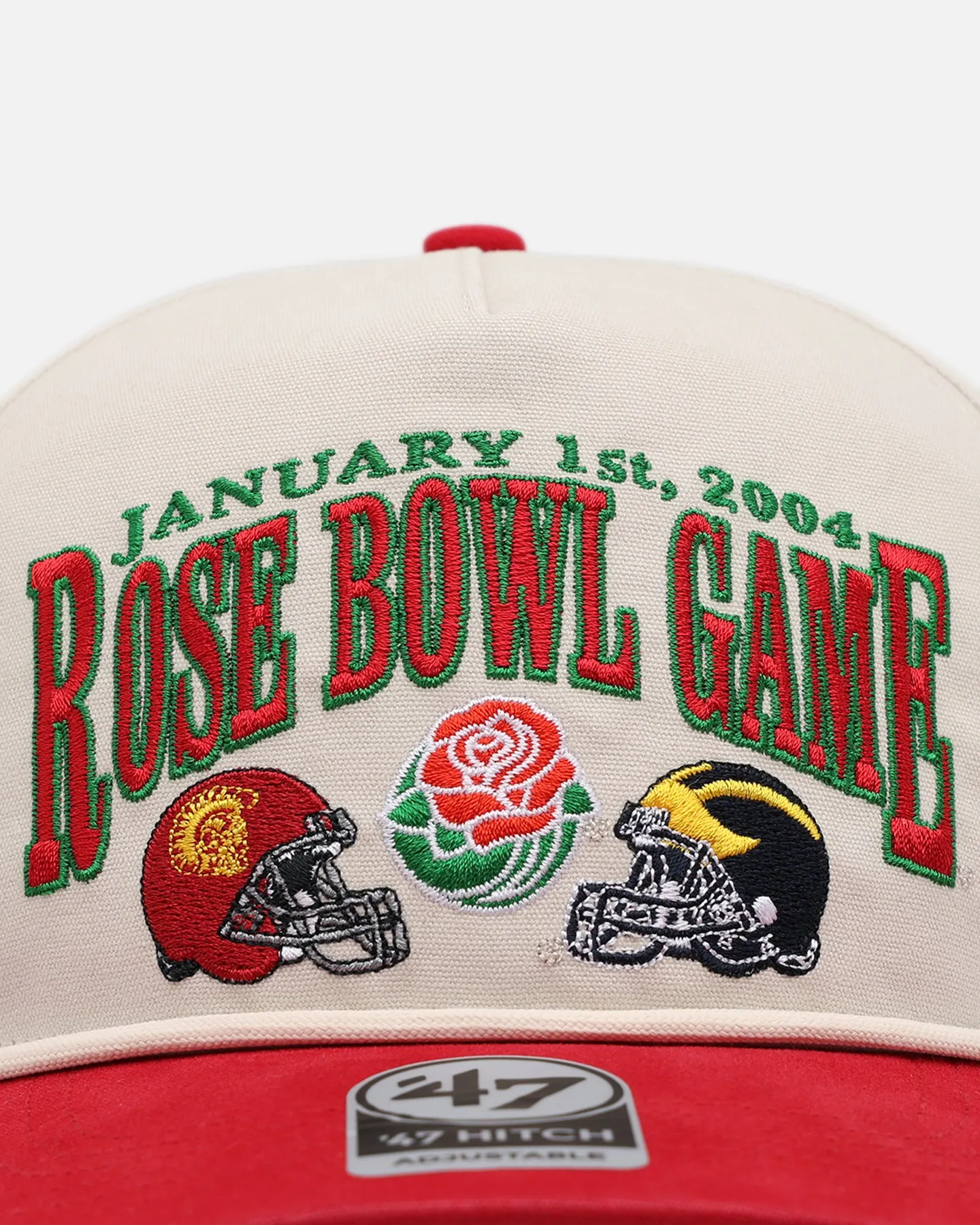 47 Brand Michigan Wolverine vs. USC Trojans 'Vintage Bowl Game' 2004 Rose Bowl Snapback Tan/Black sold by Culture Kings product image thumbnail 5