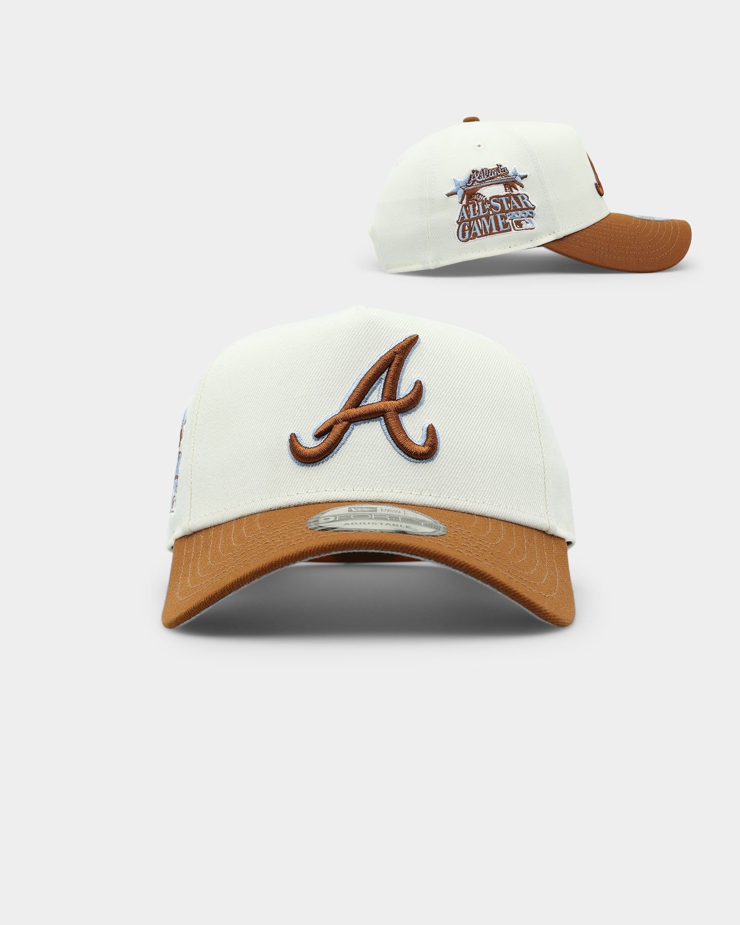 New Era Atlanta Braves 'Toasted Peanut' 2-Tone 9FORTY A-Frame Snapback White sold by Culture Kings