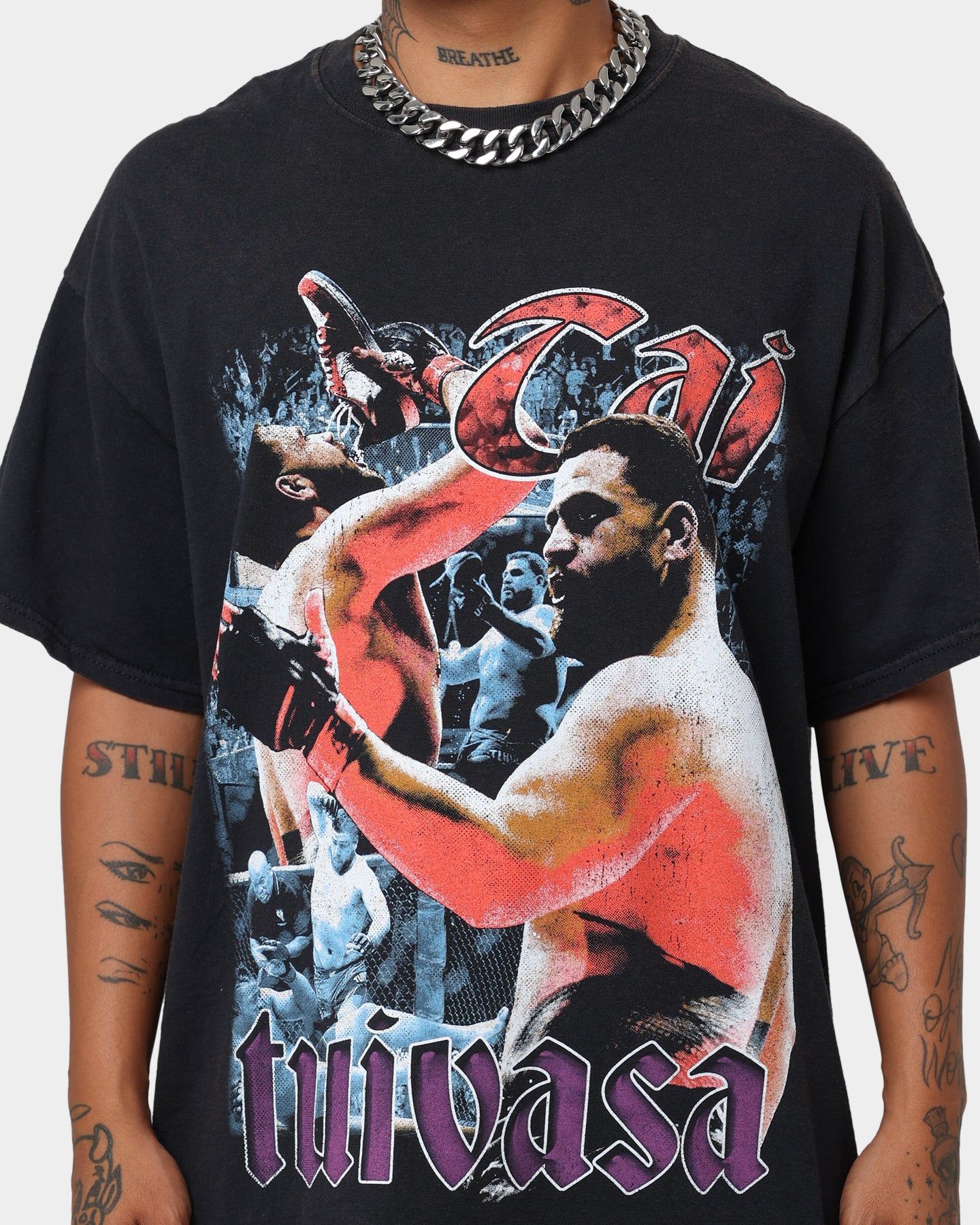 Goat Crew X Tai Tuivasa Bam Bam Vintage T-Shirt Washed Black sold by Culture Kings product image thumbnail 3