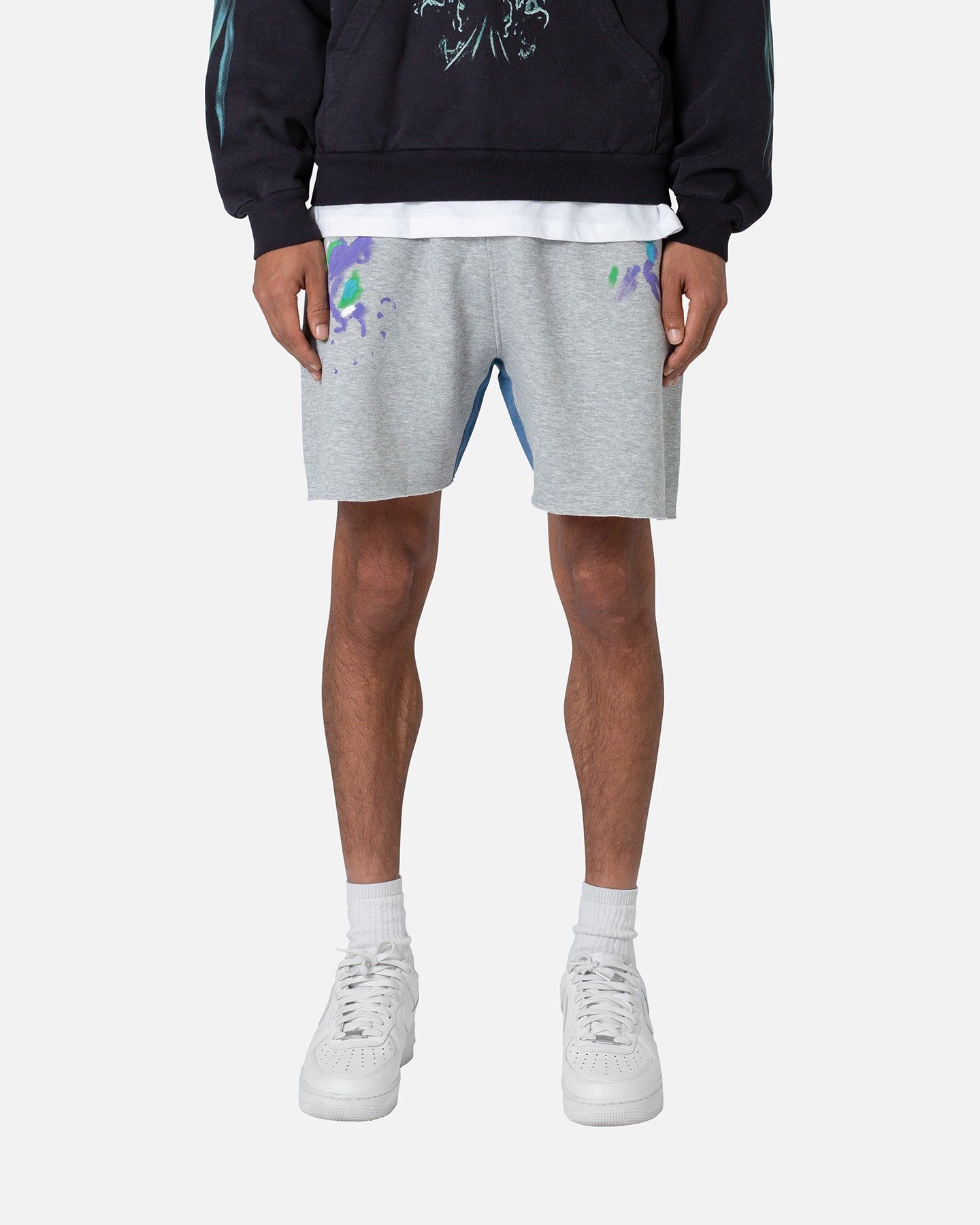 MNML Contrast Paneled Sweatshorts Grey sold by Culture Kings