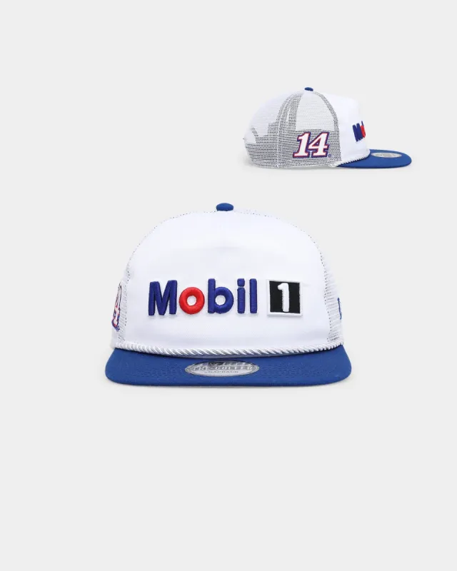 New Era X Nascar Chase Briscoe Mobil1 Golfer Trucker Snapback White/Royal made by New Era