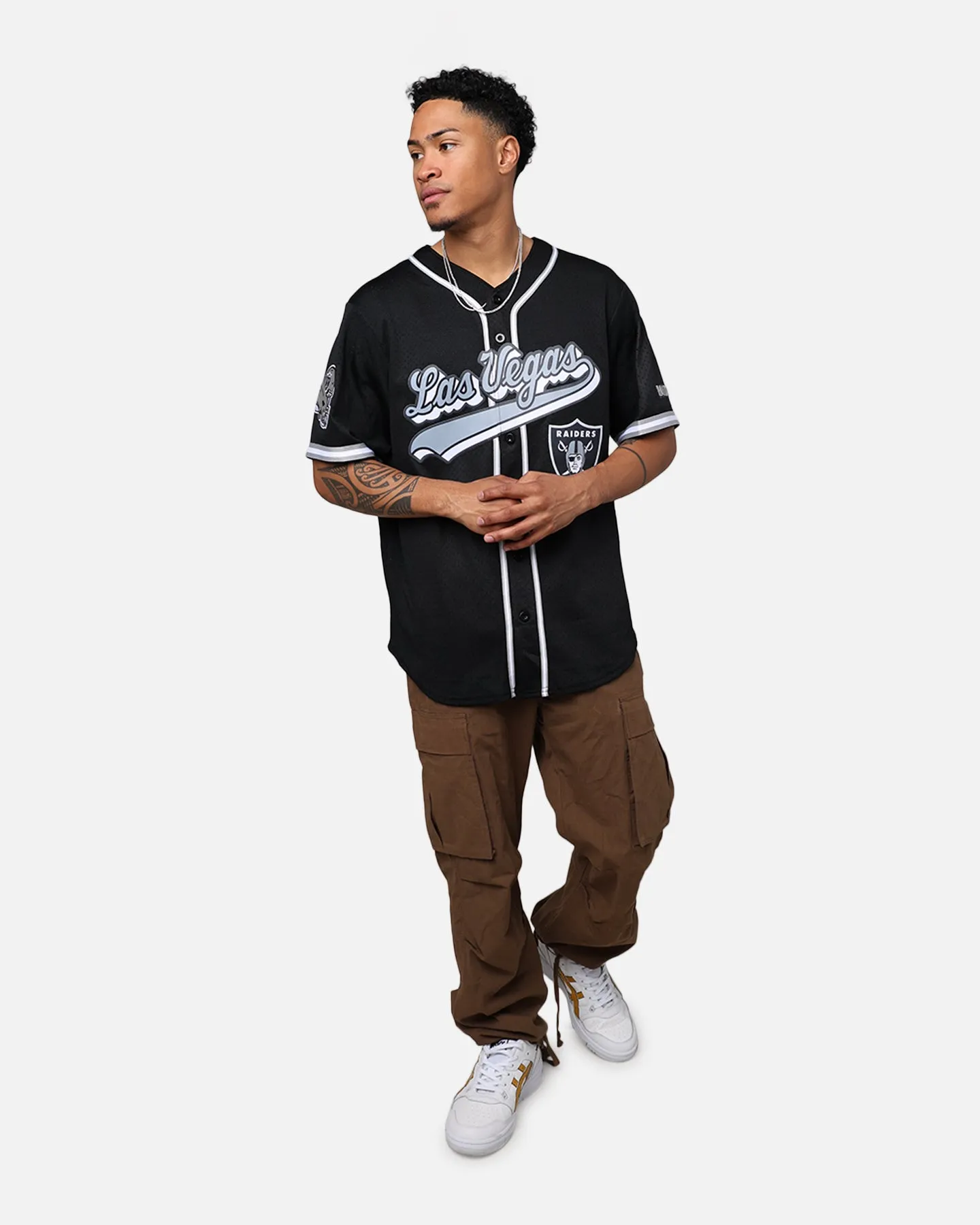 Pro Standard Las Vegas Raiders Mesh Button Up Jersey Black/Grey sold by Culture Kings product image thumbnail 3