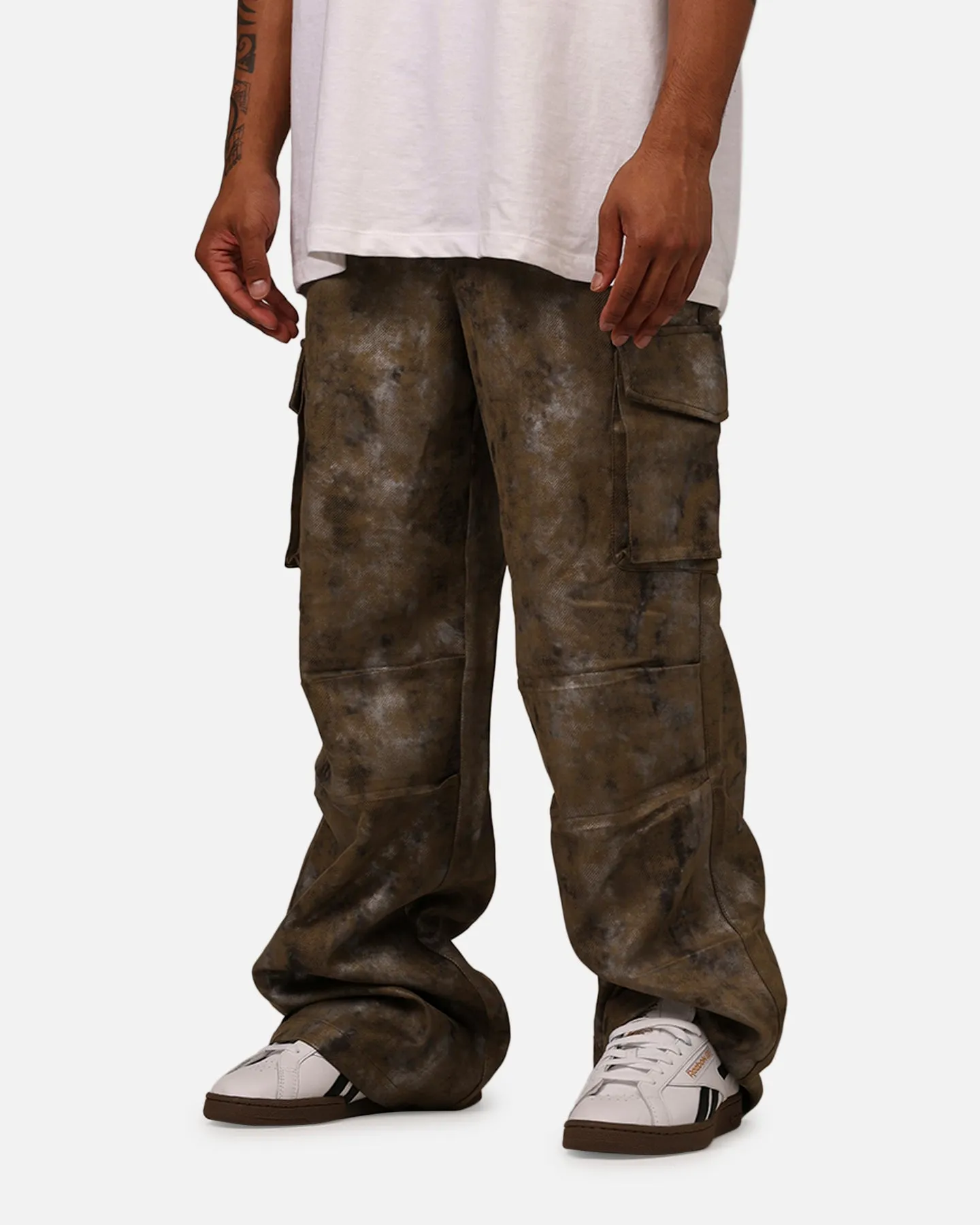 MNML Baggy Dual Sueded Cargo Pants Olive sold by Culture Kings product image thumbnail 4