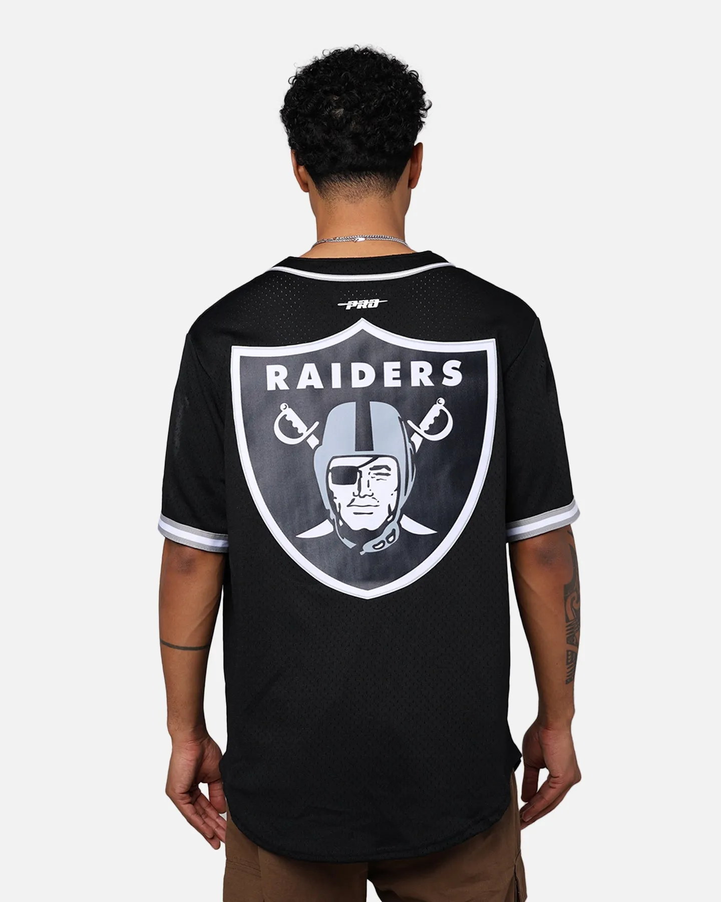 Pro Standard Las Vegas Raiders Mesh Button Up Jersey Black/Grey sold by Culture Kings product image thumbnail 5