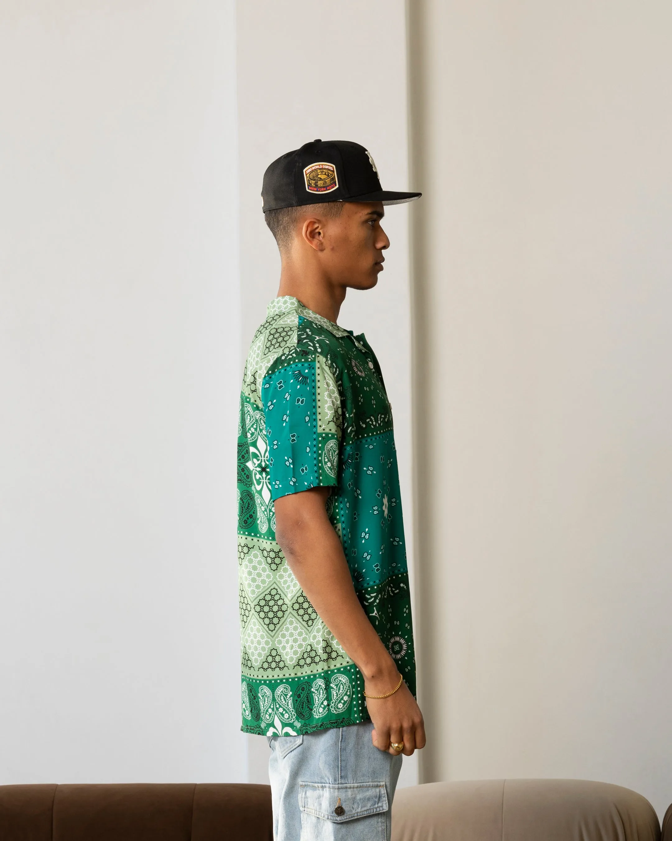 Carre Bandana Ultra Button Up Shirt Green sold by Culture Kings product image thumbnail 4