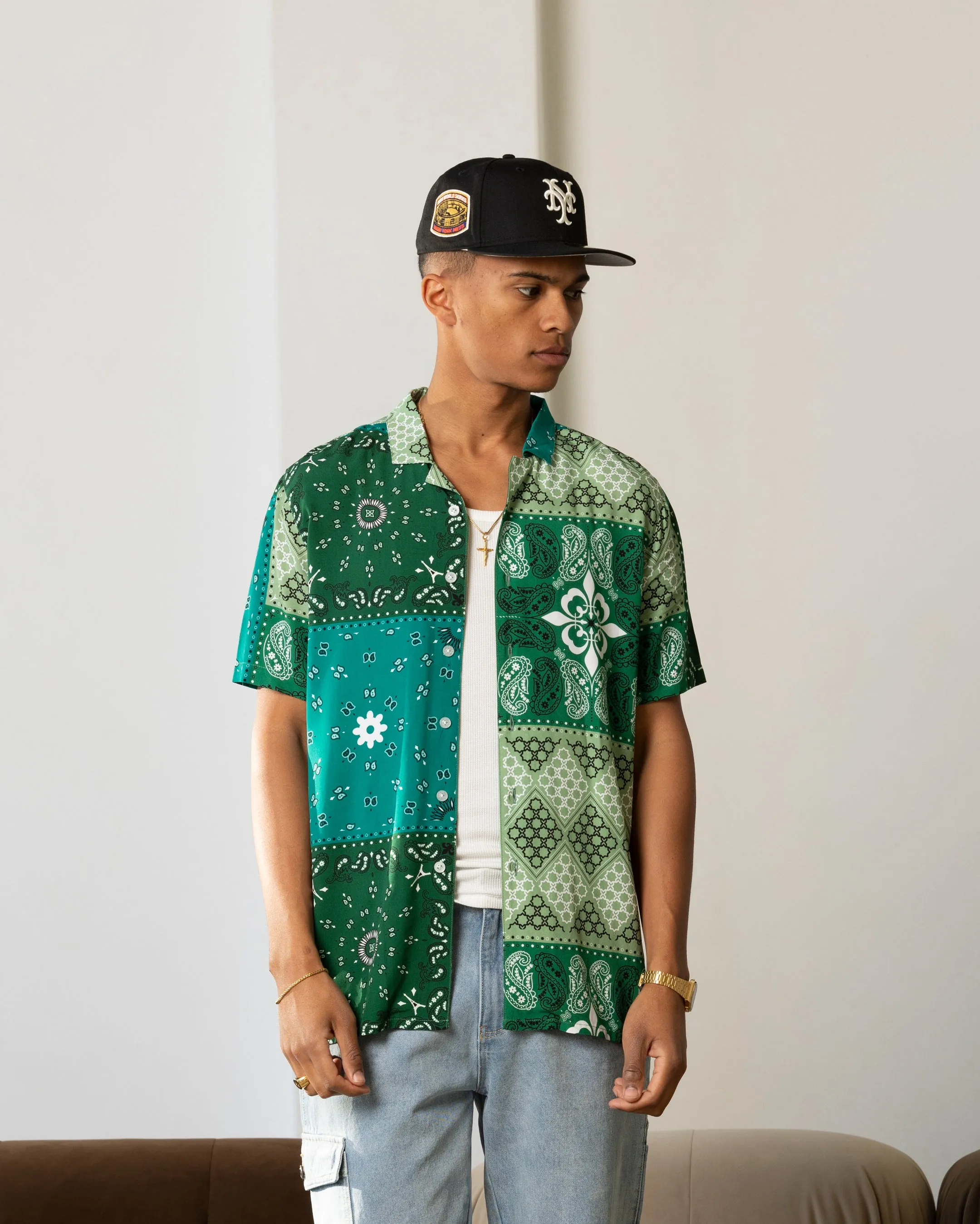 Carre Bandana Ultra Button Up Shirt Green sold by Culture Kings