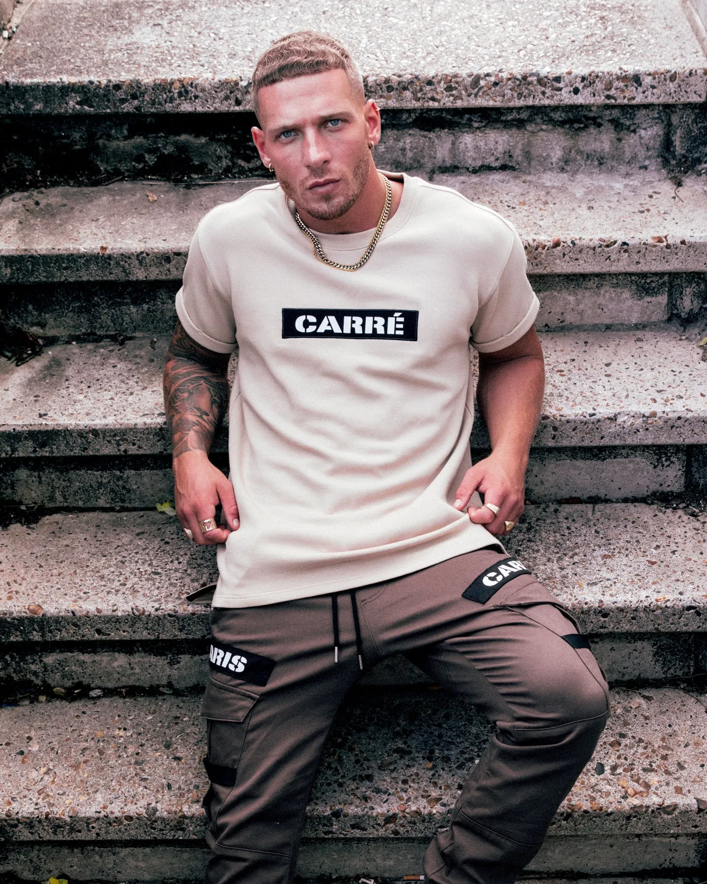 Carré Militant Short Sleeve T-Shirt Stone sold by Culture Kings