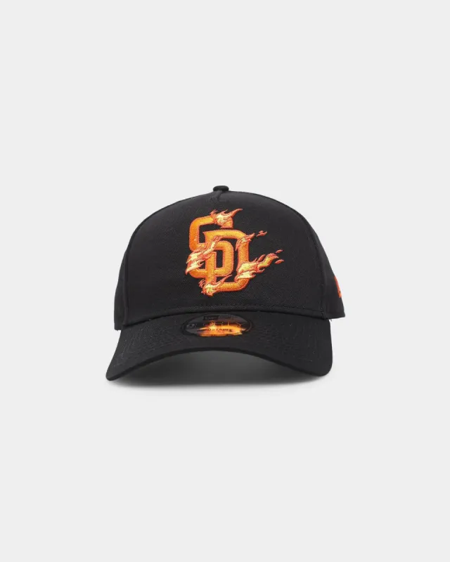 New Era San Diego Padres 'Flamin' Hot' 9FORTY A-Frame Snapback Black/Flame sold by Culture Kings