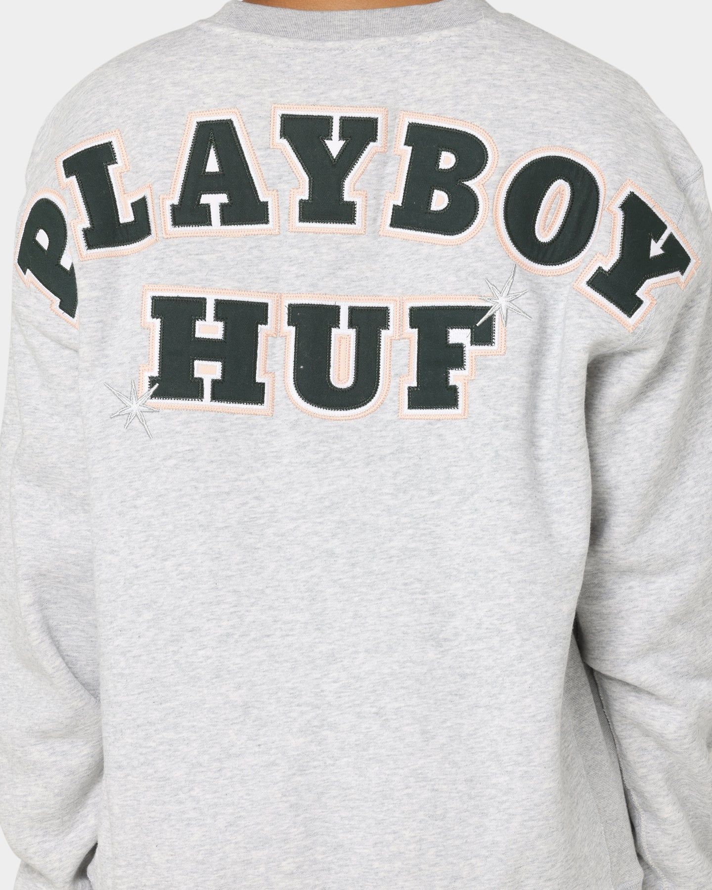 HUF X Playboy Rabbit Head Crew Grey Heather sold by Culture Kings product image thumbnail 4