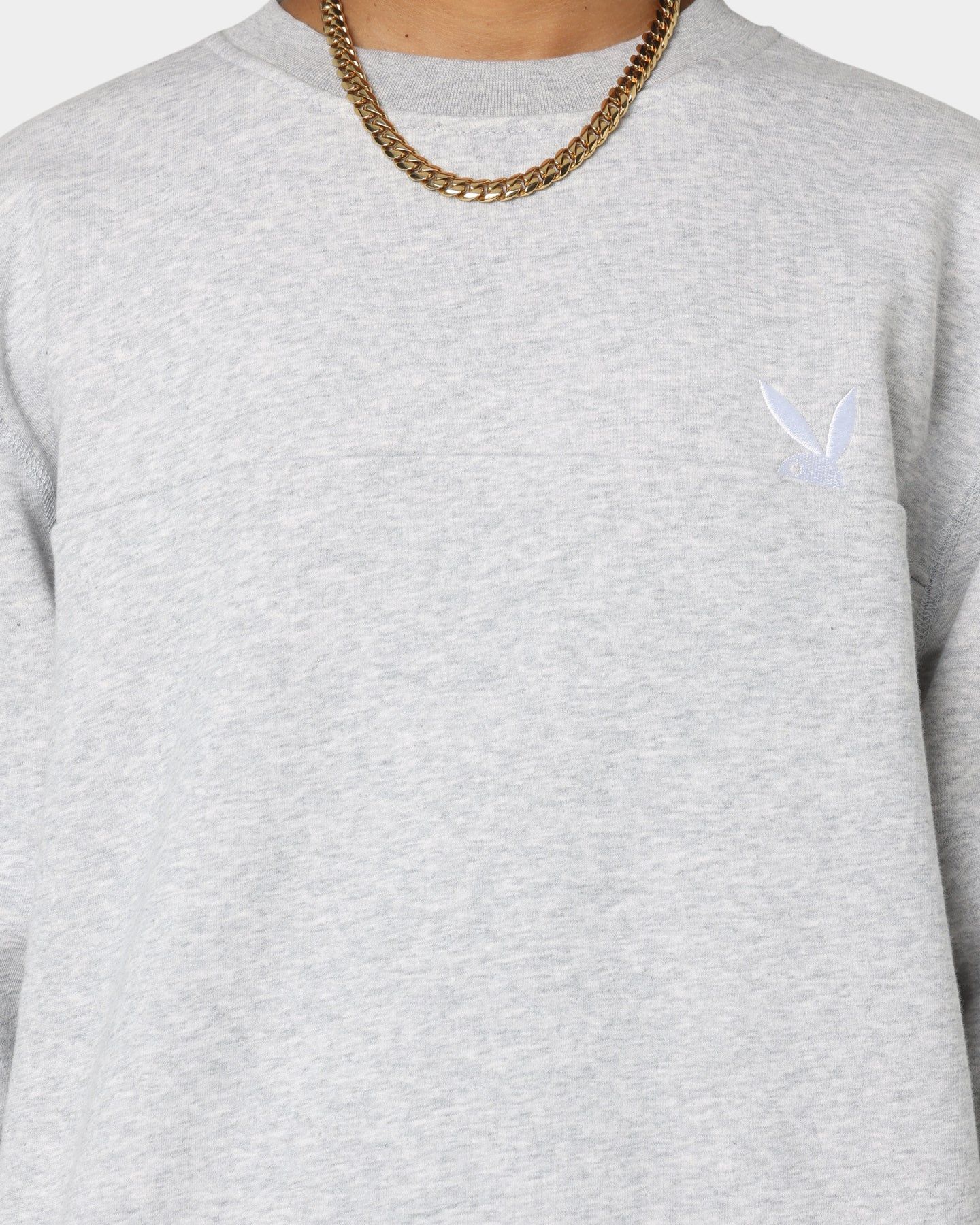 HUF X Playboy Rabbit Head Crew Grey Heather sold by Culture Kings product image thumbnail 3
