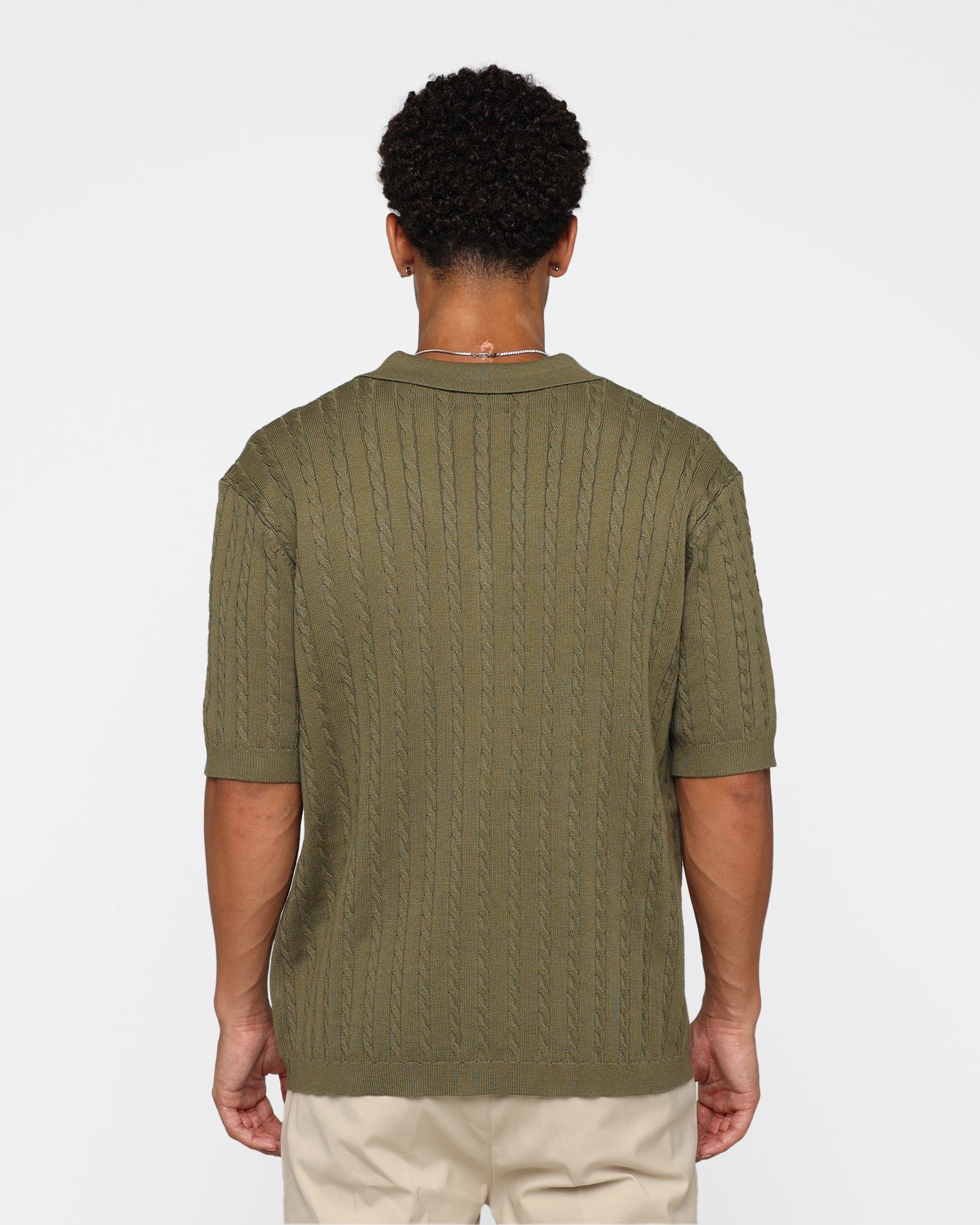 XXIII Terry Knit Button Up Shirt Khaki sold by Culture Kings product image thumbnail 4