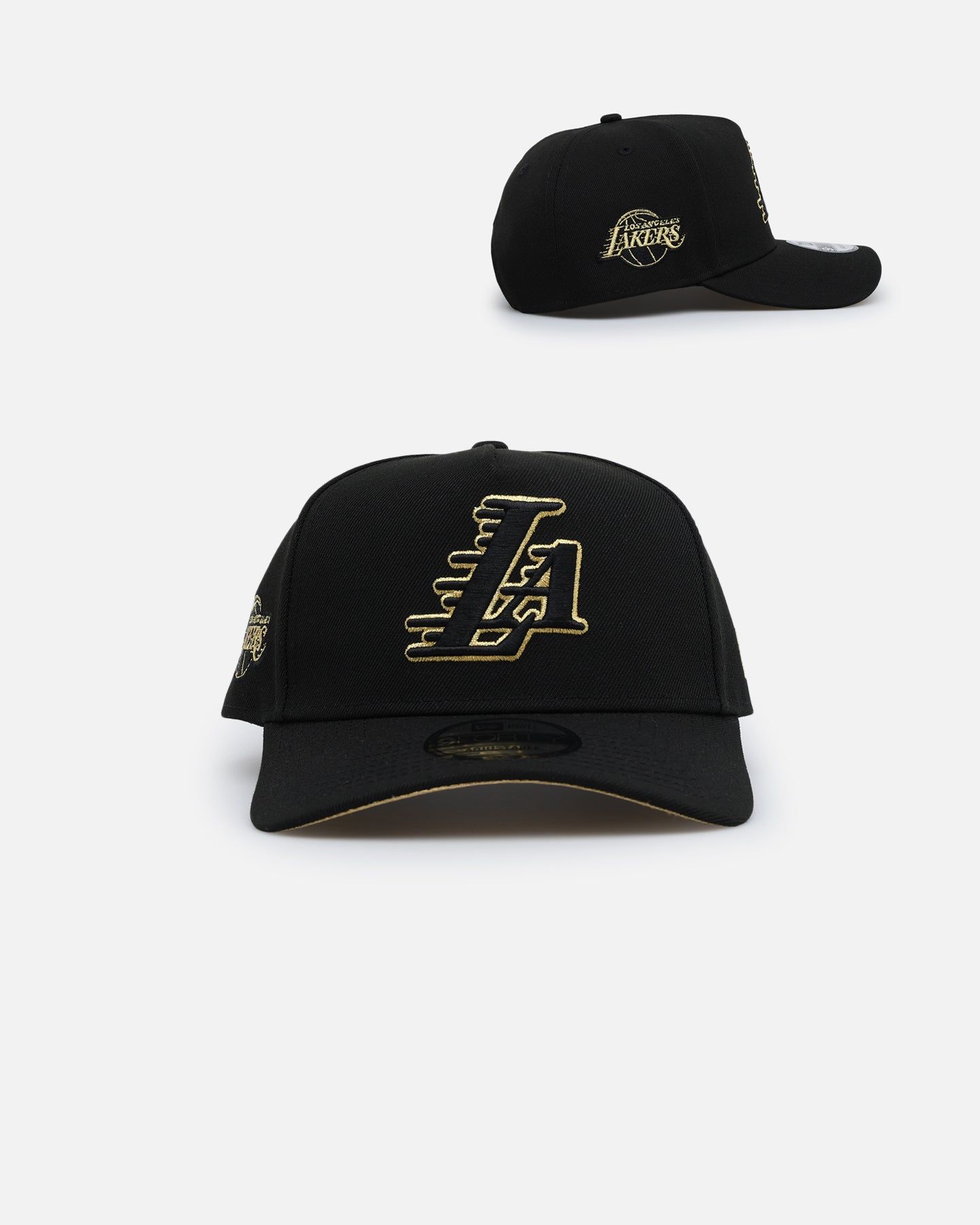 New Era Los Angeles Lakers 'NBA Gold Links' 9FORTY A-Frame Snapback Black/Gold sold by Culture Kings