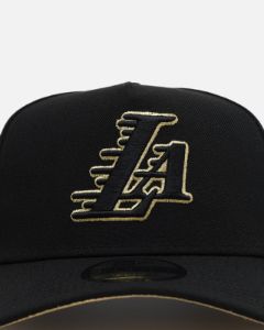 New Era Los Angeles Lakers 'NBA Gold Links' 9FORTY A-Frame Snapback Black/Gold sold by Culture Kings