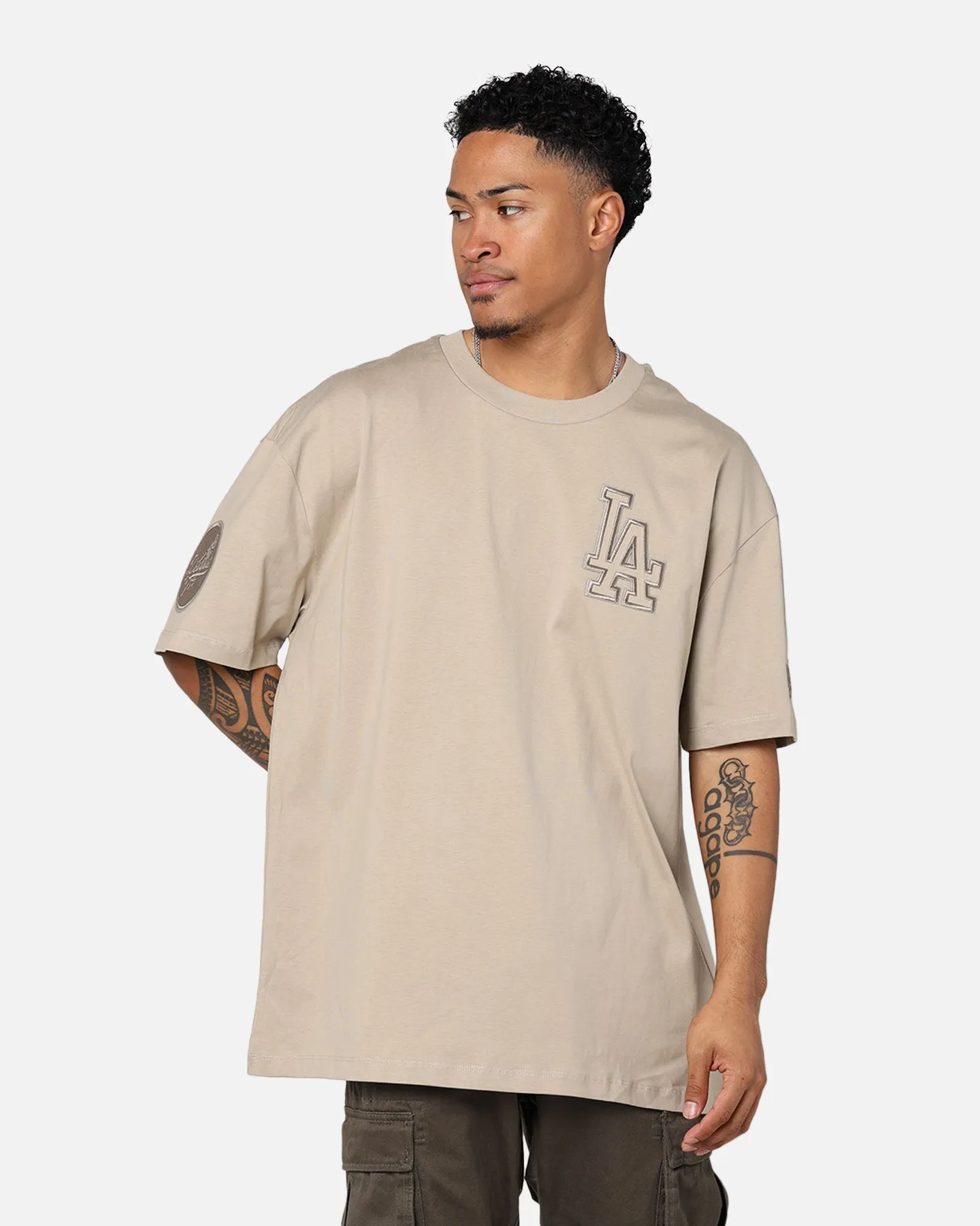 Pro Standard Los Angeles Dodgers Drop Shoulder T-Shirt Taupe sold by Culture Kings