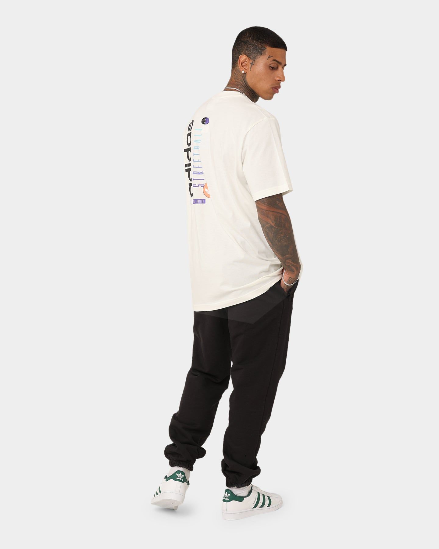 Adidas Streetball Graphics T-Shirt Off White sold by Culture Kings product image thumbnail 3